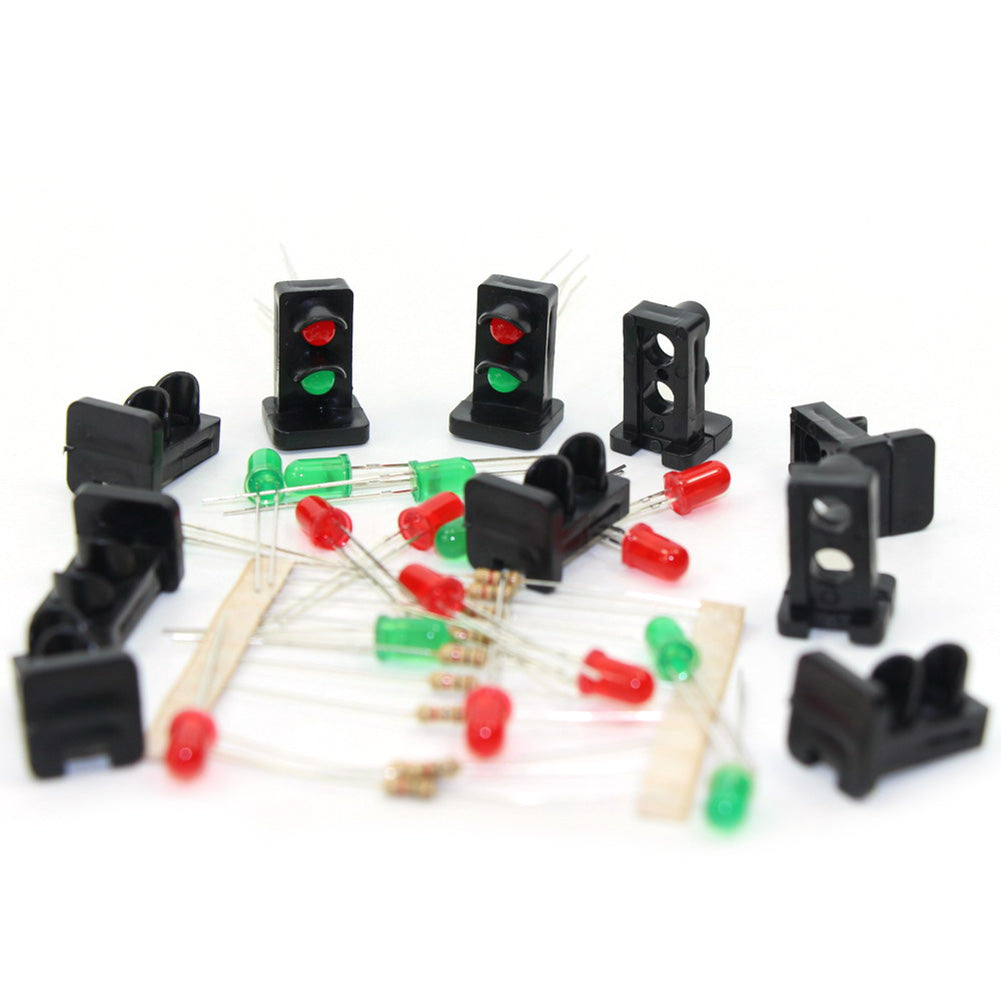 JTD25 10 Sets O Scale 1:50 Target Faces With LEDs for Railway Dwarf signal 2 Aspects