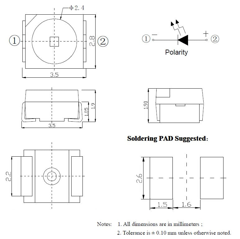 T3528 20pcs Pre-soldered micro litz Wire SMD LED 3528 Light
