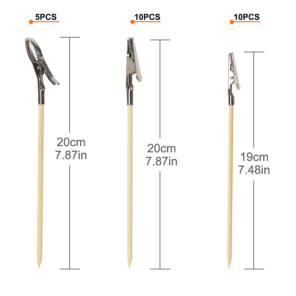 GJJC20B 1 Piece Model Painting Clips Set Cardboard Base 25pcs Alligator Clips Bamboo Sticks