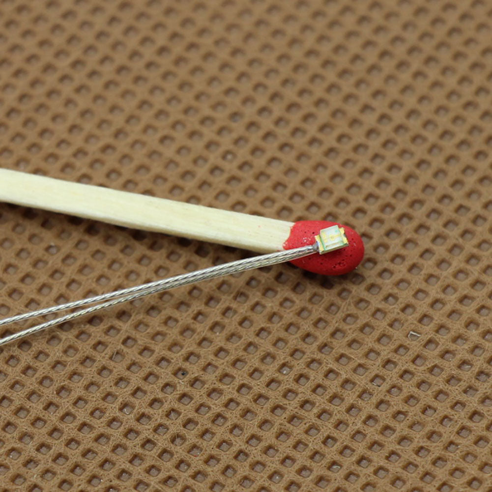 T0805 20pcs Pre-wired micro PTFE Wire SMD LED 0805 Lights Free Resistors