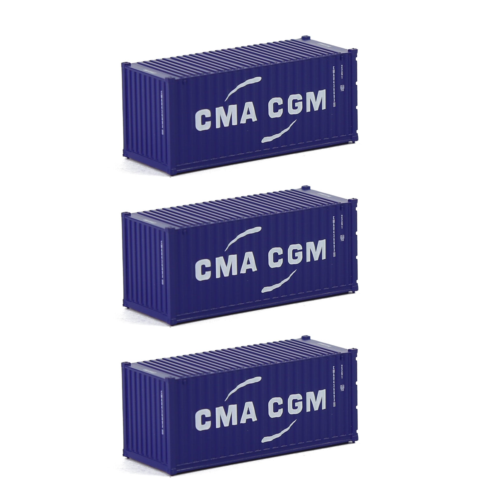 C15007 3pcs N Scale 1:160 20ft Shipping Container