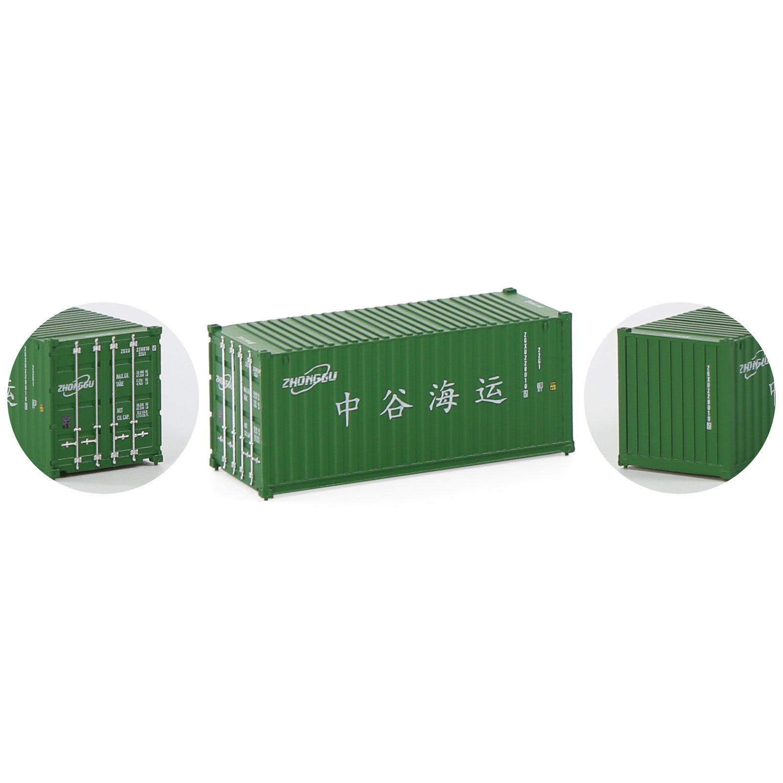 C15007 3pcs N Scale 1:160 20ft Shipping Container