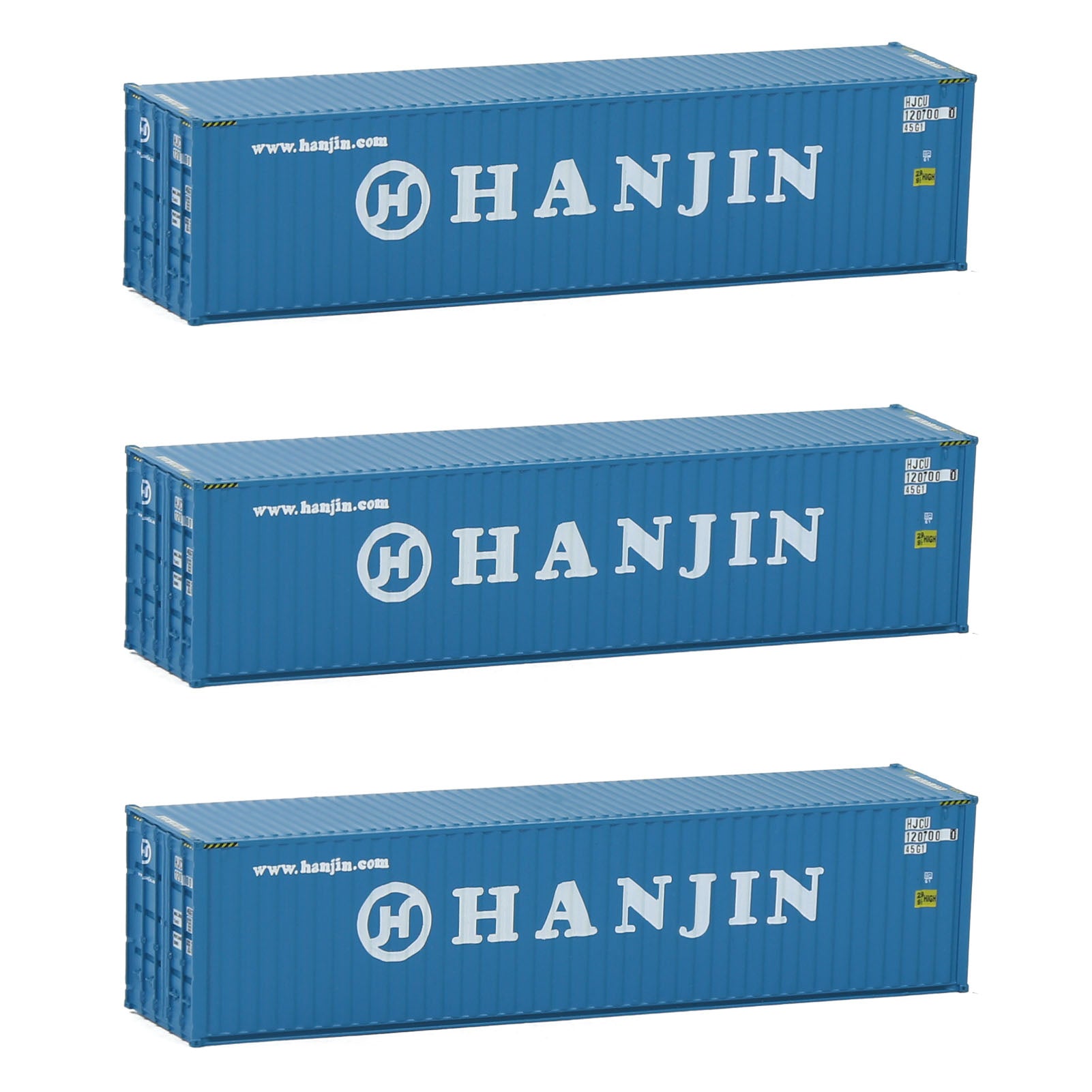 C15008 3pcs N Scale 1:160 40ft Shipping Container Model Railway