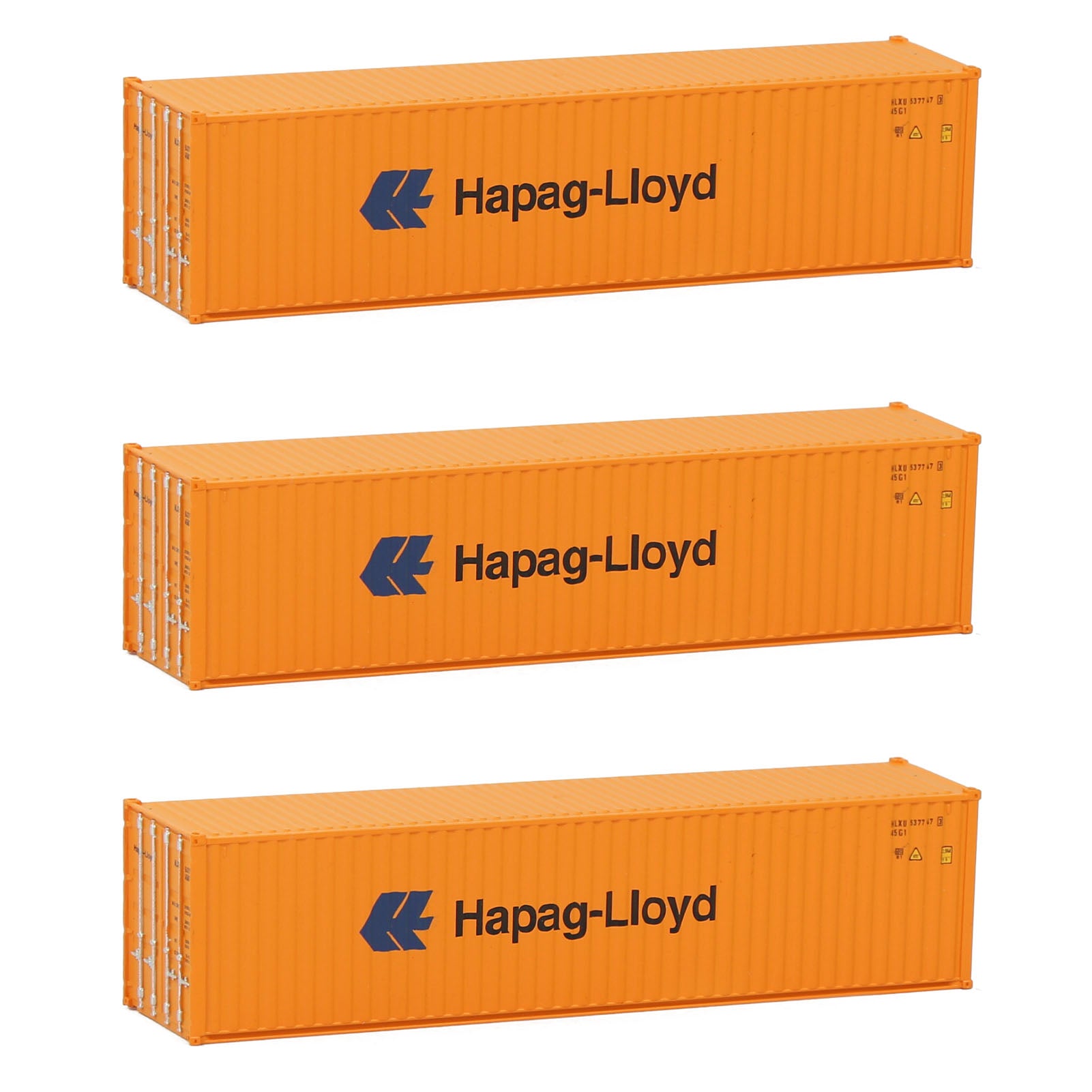 C15008 3pcs N Scale 1:160 40ft Shipping Container Model Railway