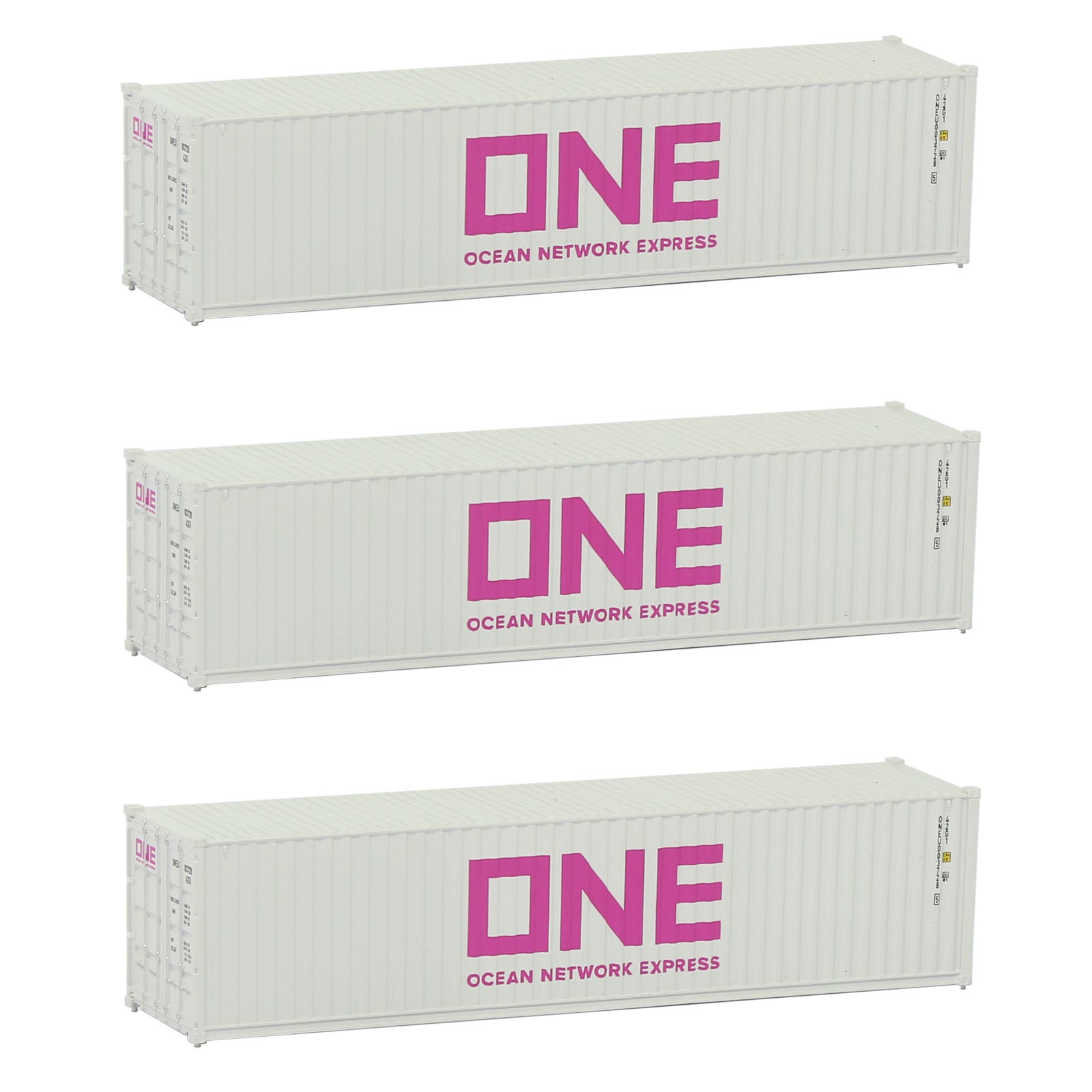 C15008 3pcs N Scale 1:160 40ft Shipping Container Model Railway