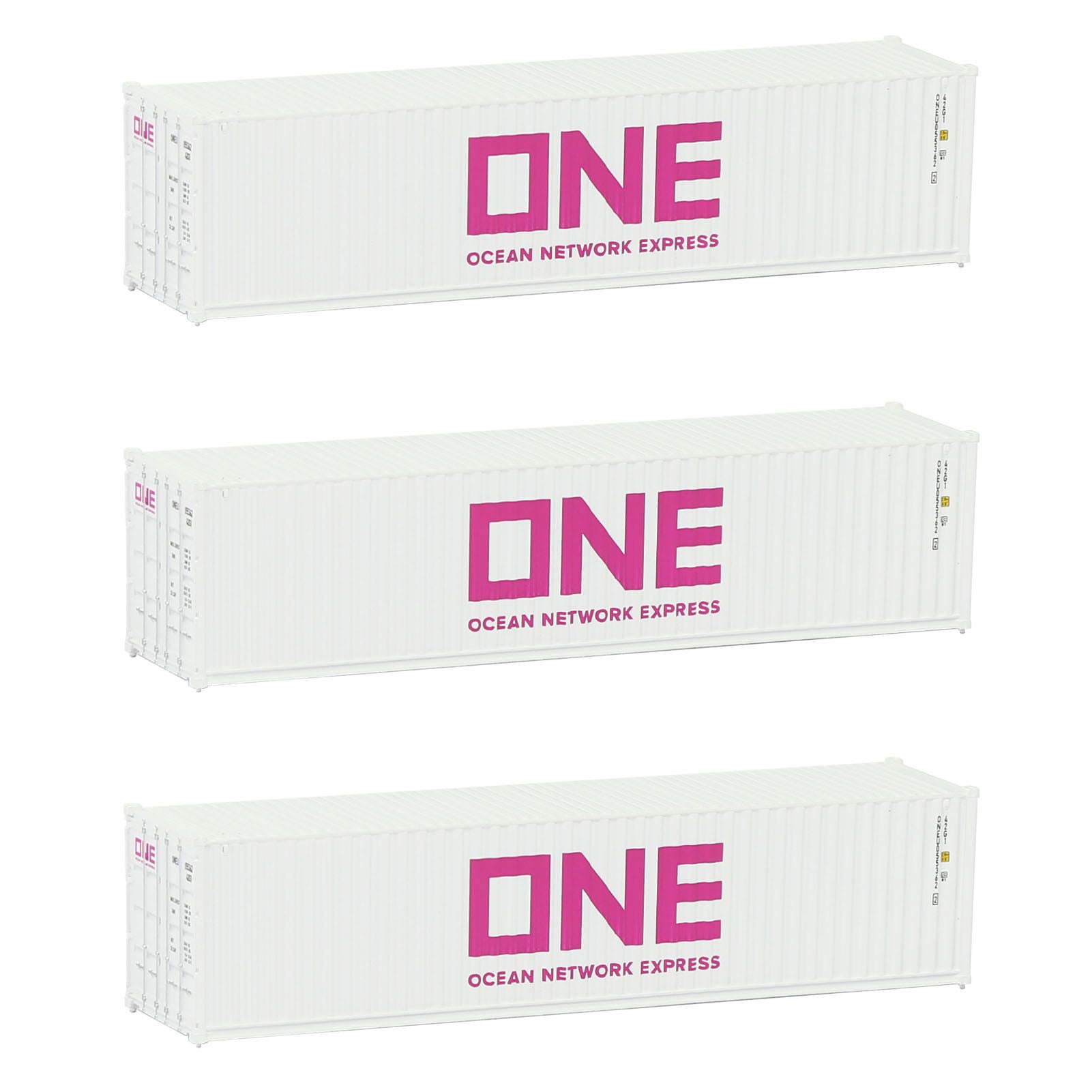 C15008 3pcs N Scale 1:160 40ft Shipping Container Model Railway