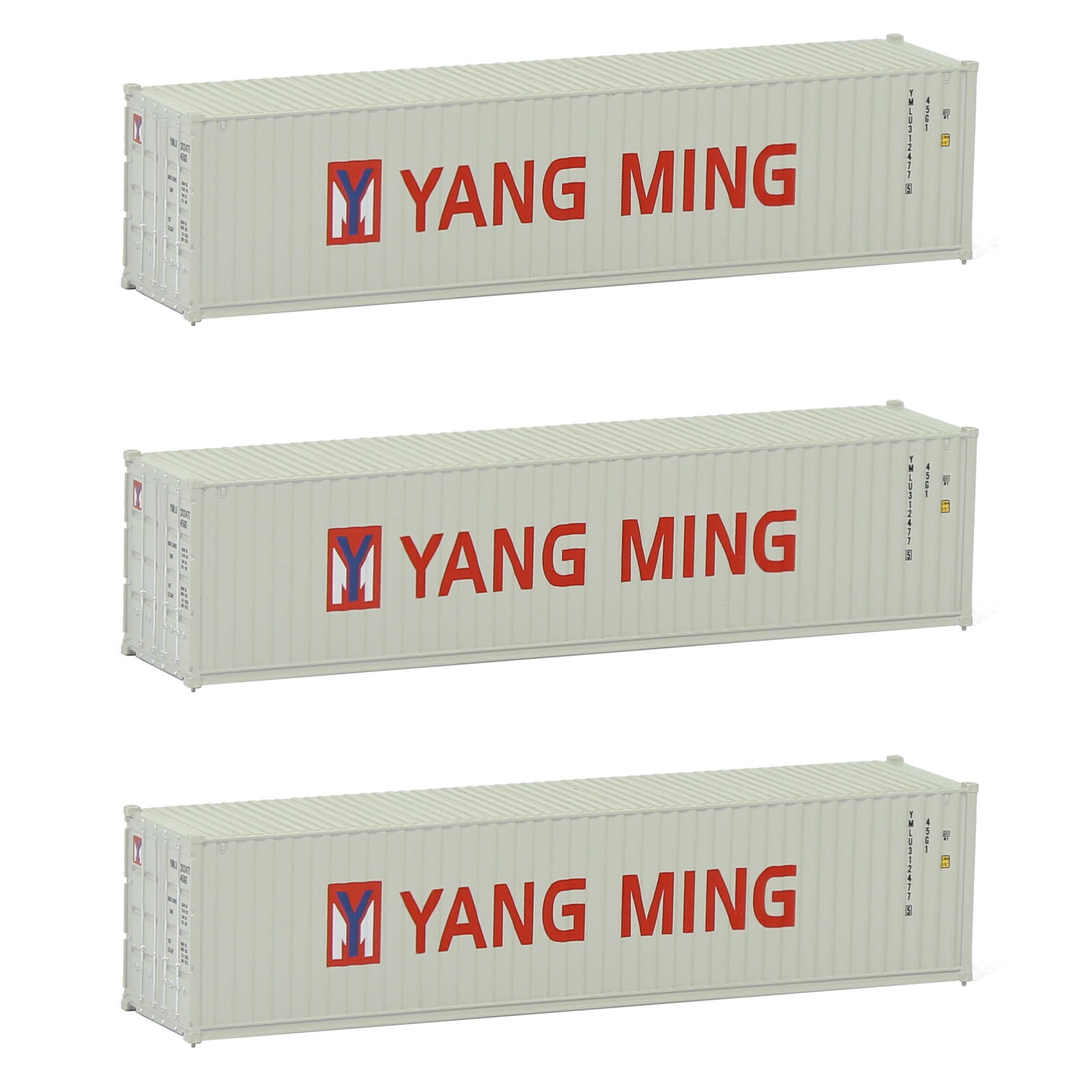 C15008 3pcs N Scale 1:160 40ft Shipping Container Model Railway