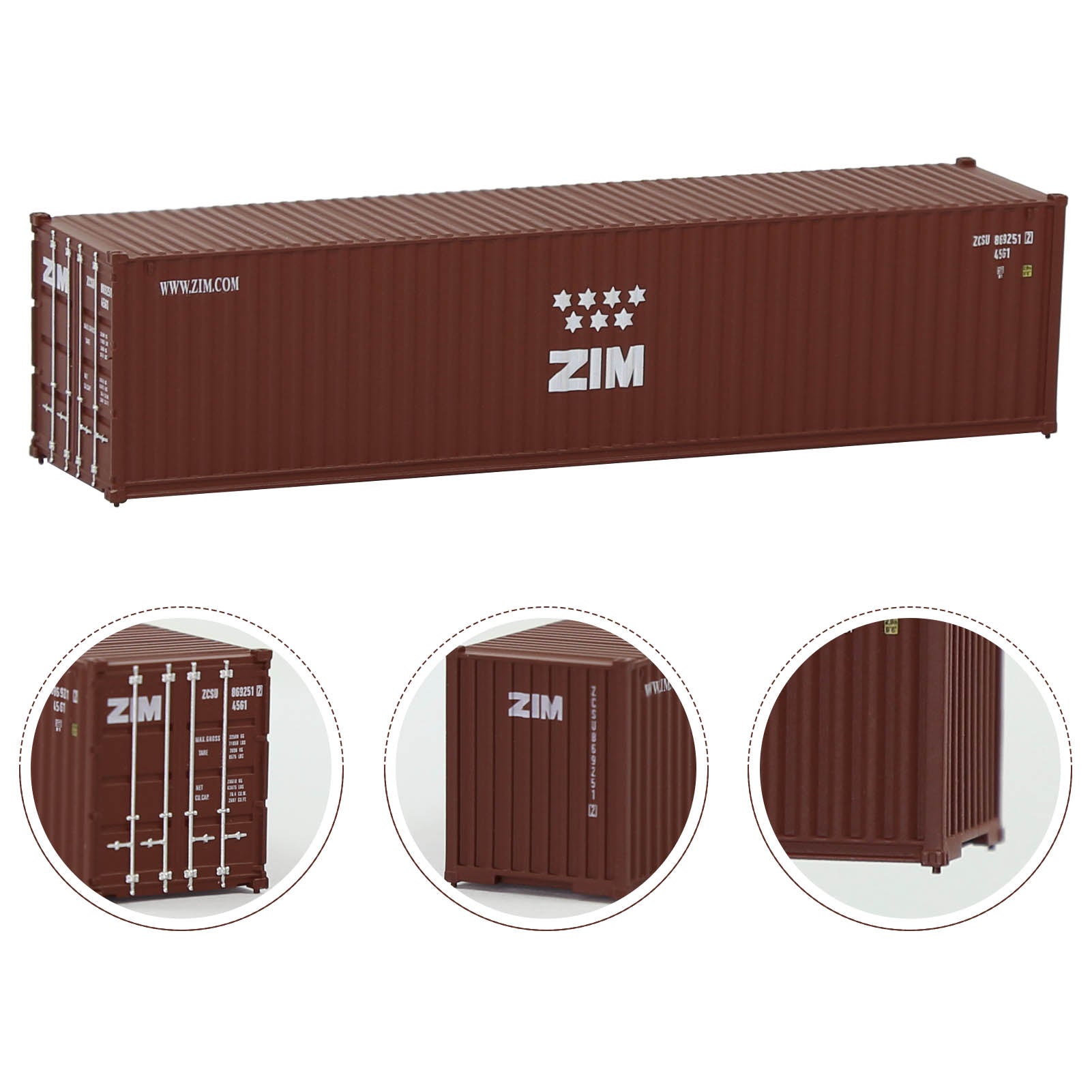C15008 3pcs N Scale 1:160 40ft Shipping Container Model Railway