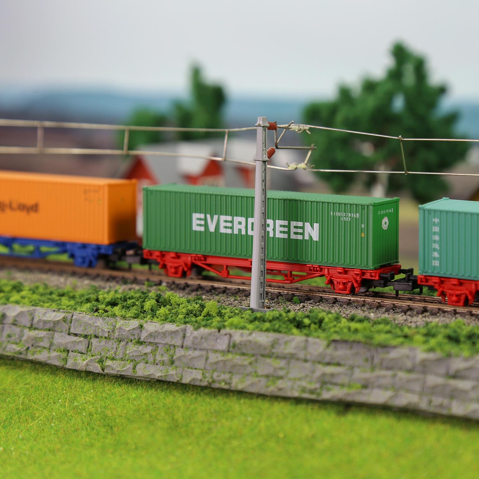 C15008 3pcs N Scale 1:160 40ft Shipping Container Model Railway