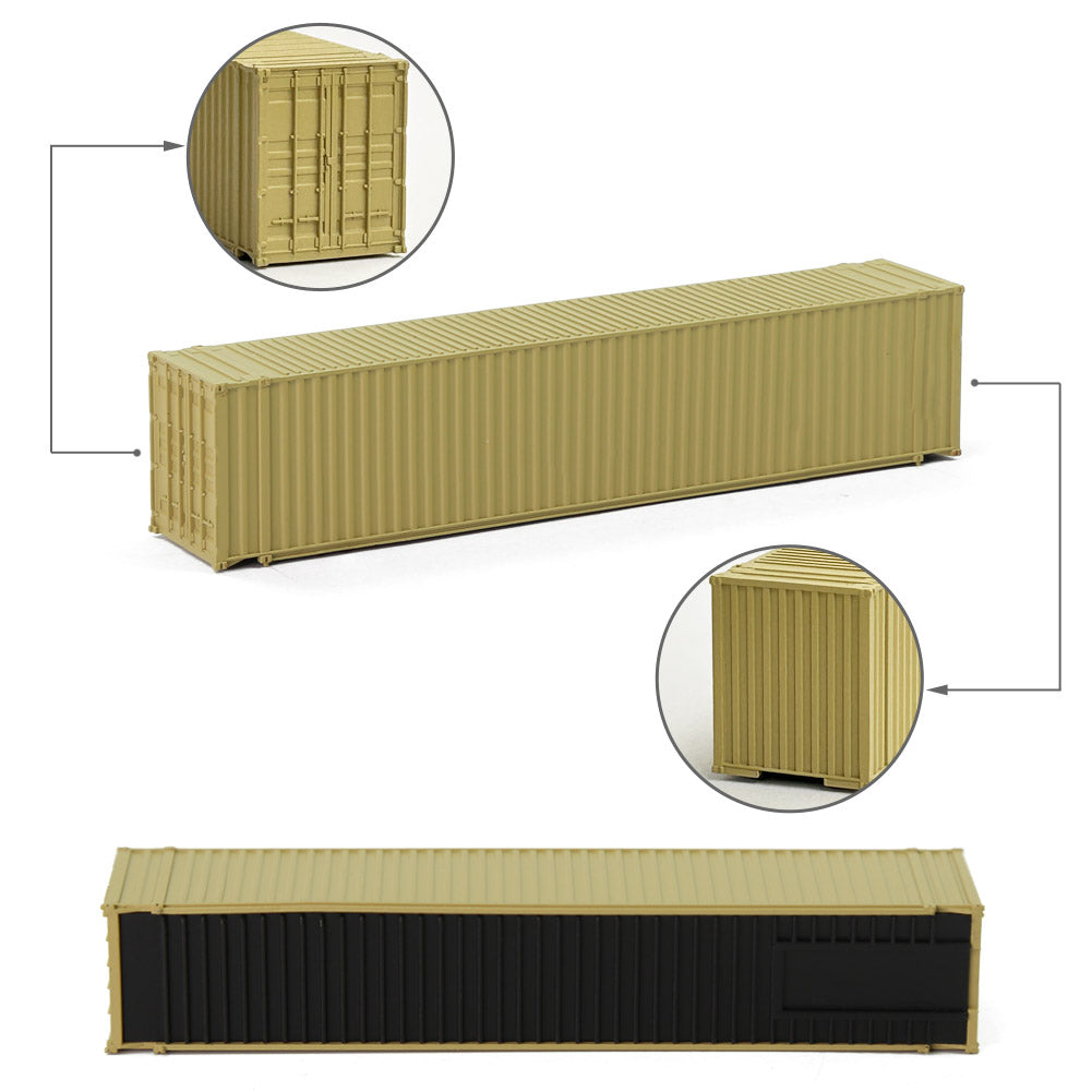 C15010 9pcs N Scale 1:160 45ft Pure Color Shipping Container