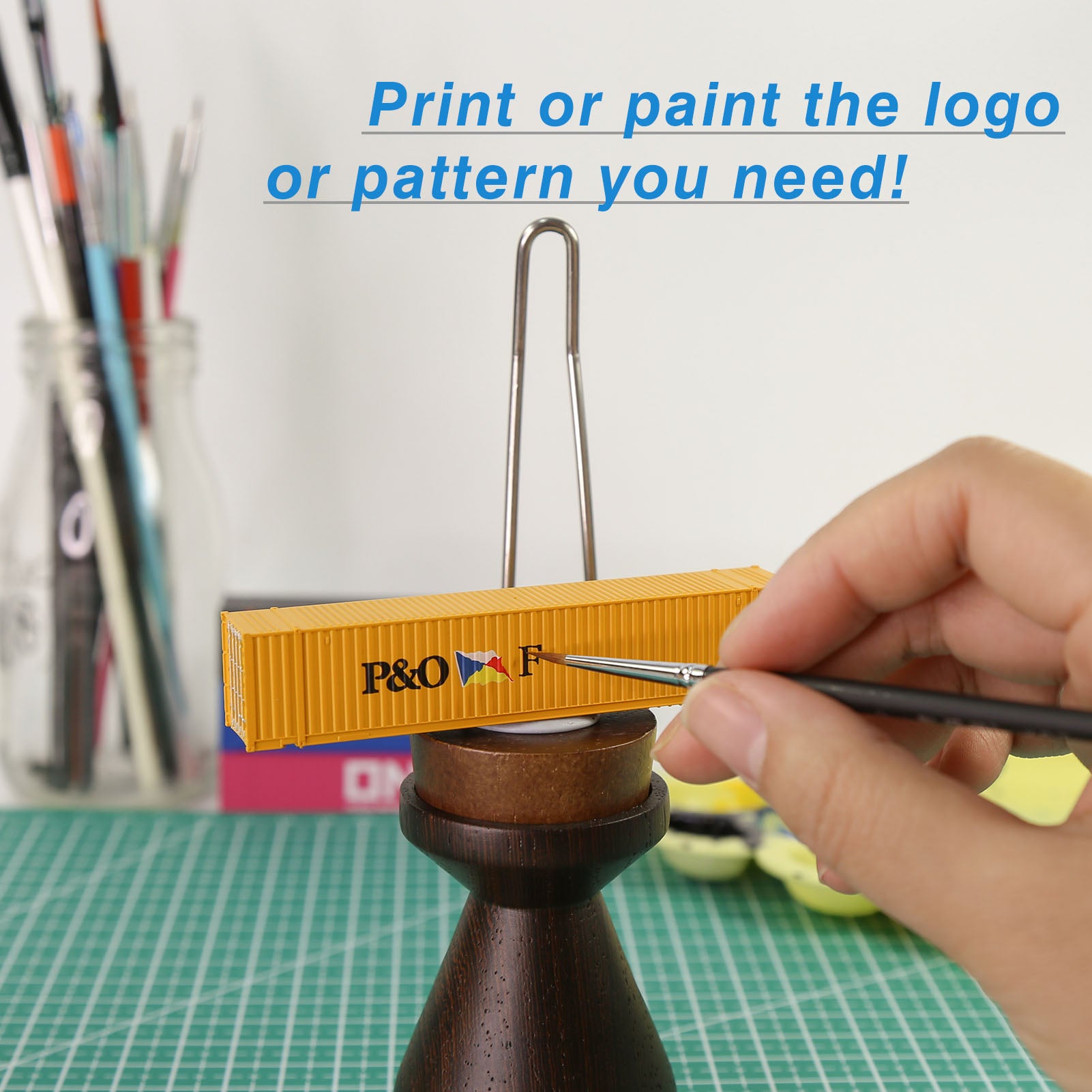 C15019 9pcs N Scale 1:160 Different Colored 48ft Blank Container Undecorated