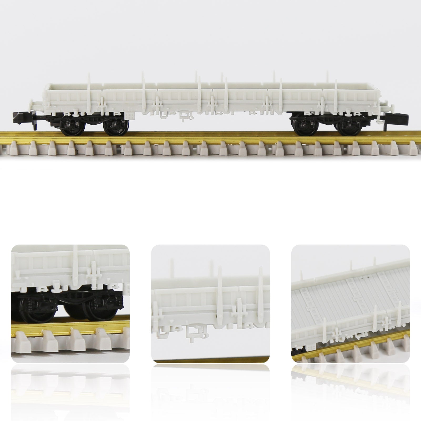 C15064JJ 1 Unit N Scale 1:160 Unassembled Unpainted 40' Low-side Car Model Wagon