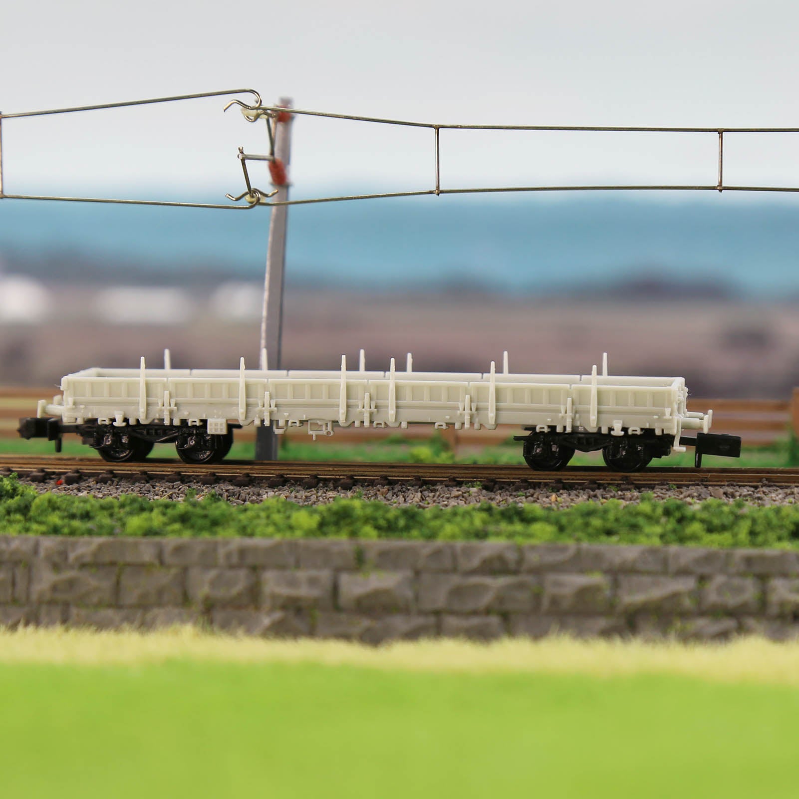 C15064JJ 1 Unit N Scale 1:160 Unassembled Unpainted 40' Low-side Car Model Wagon