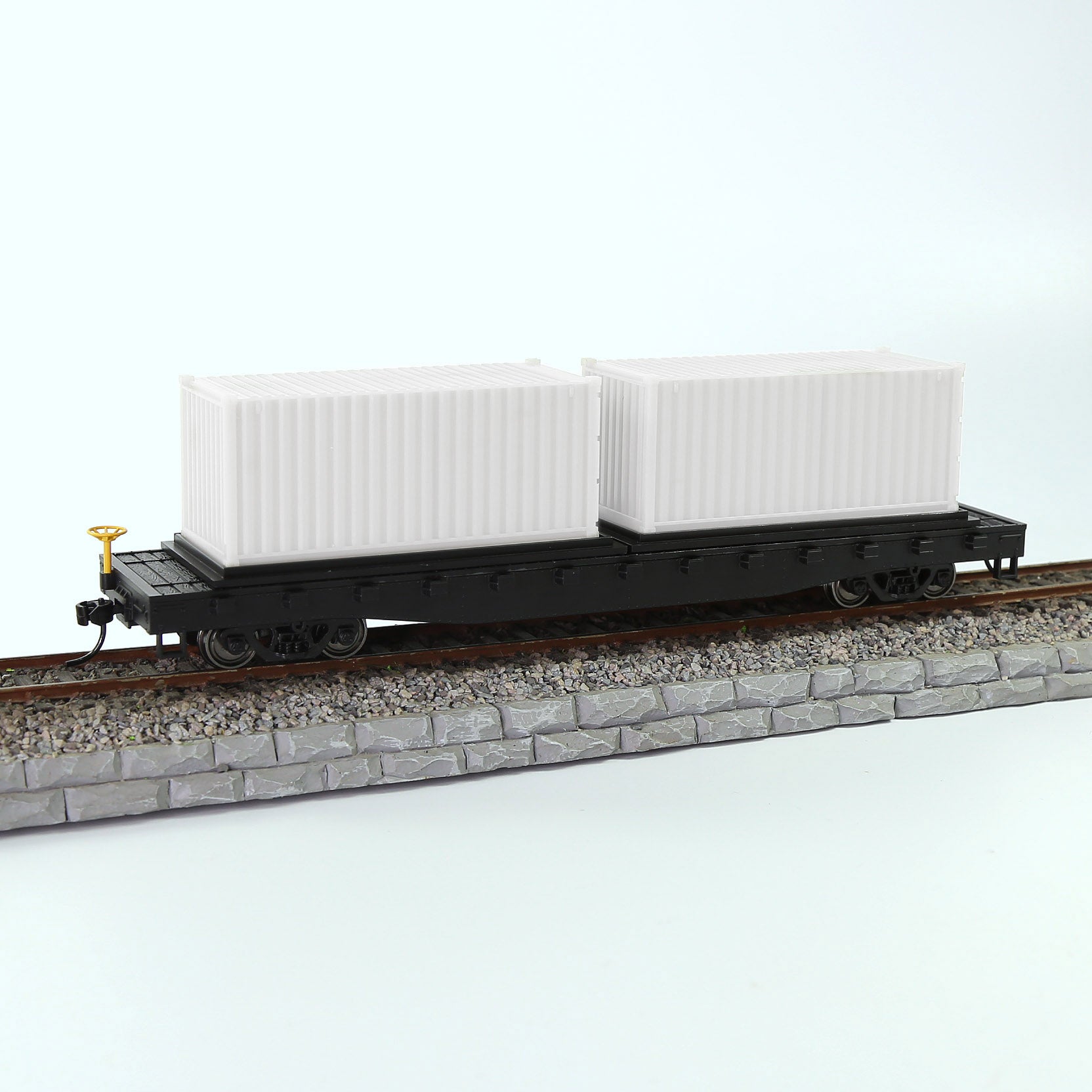 C8720JJ 8pcs HO Scale 1:87 Shipping Container 20ft Blank Uncolored 20' Cargo Box
