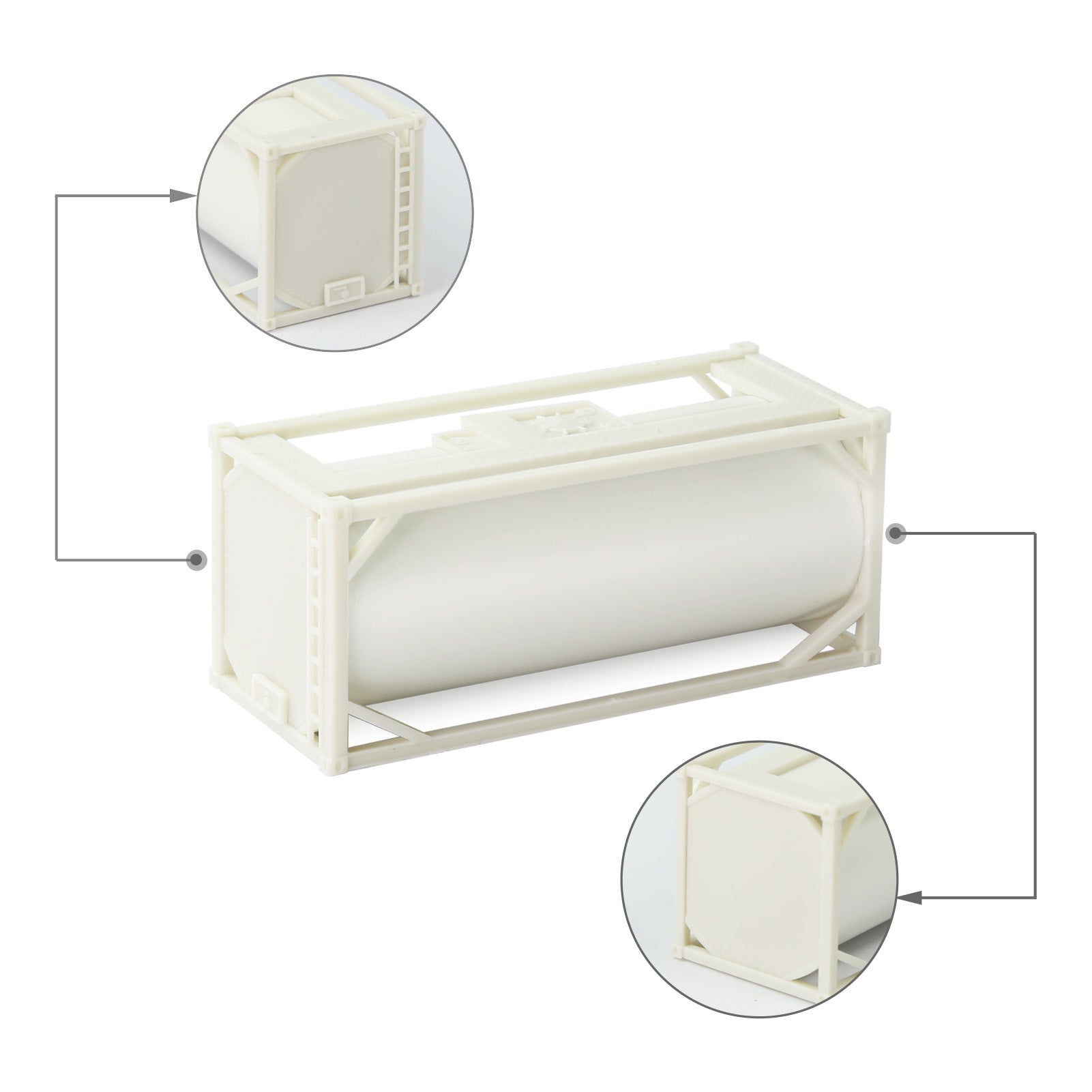 C8723JJ 1pc HO Scale 1:87 20' Unassembled Uncolored Oil Tank 20ft