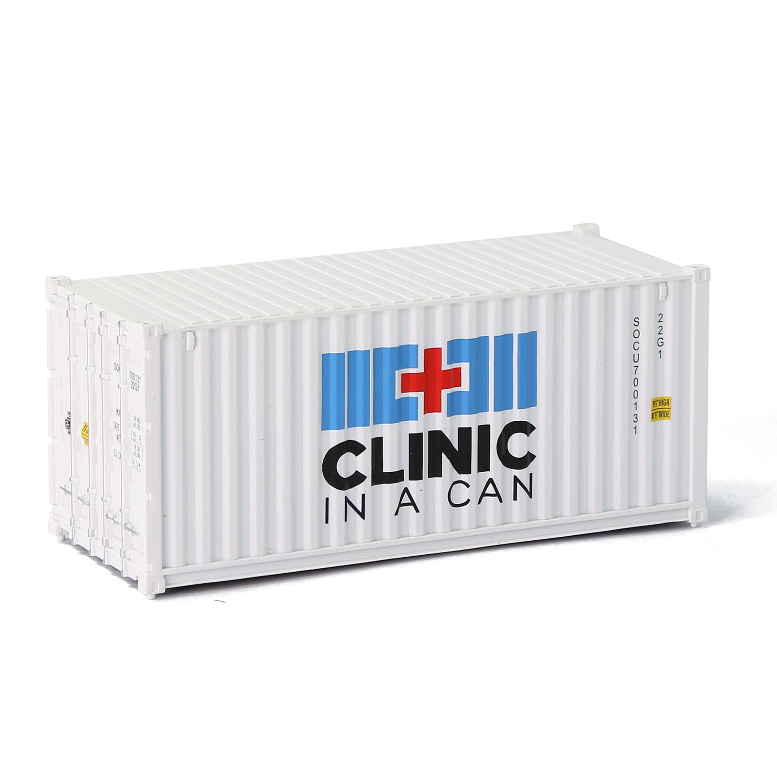 C8726 1pc HO Scale 1:87 20ft Painted Shipping Container