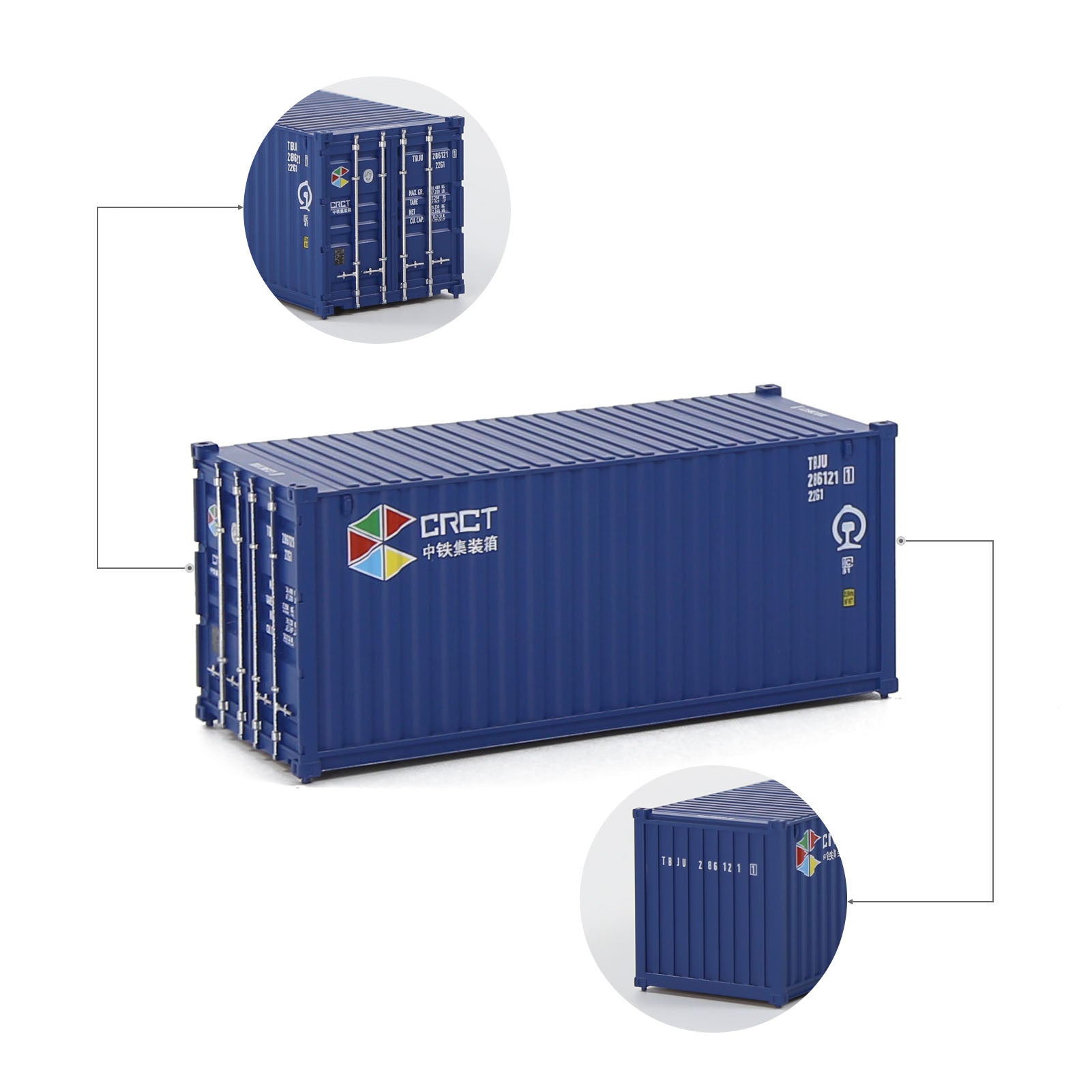 C8726 1pc HO Scale 1:87 20ft Painted Shipping Container