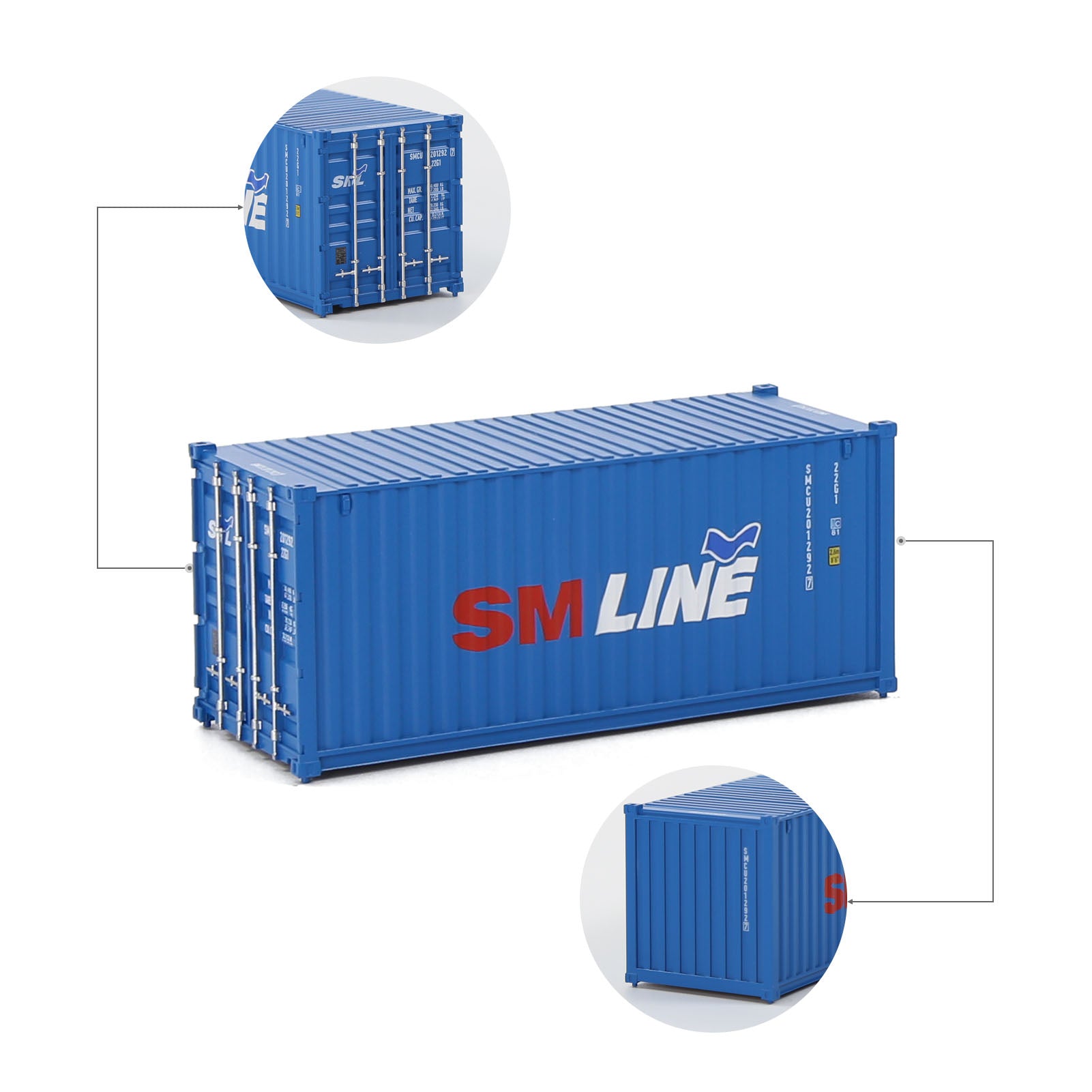 C8726 1pc HO Scale 1:87 20ft Painted Shipping Container