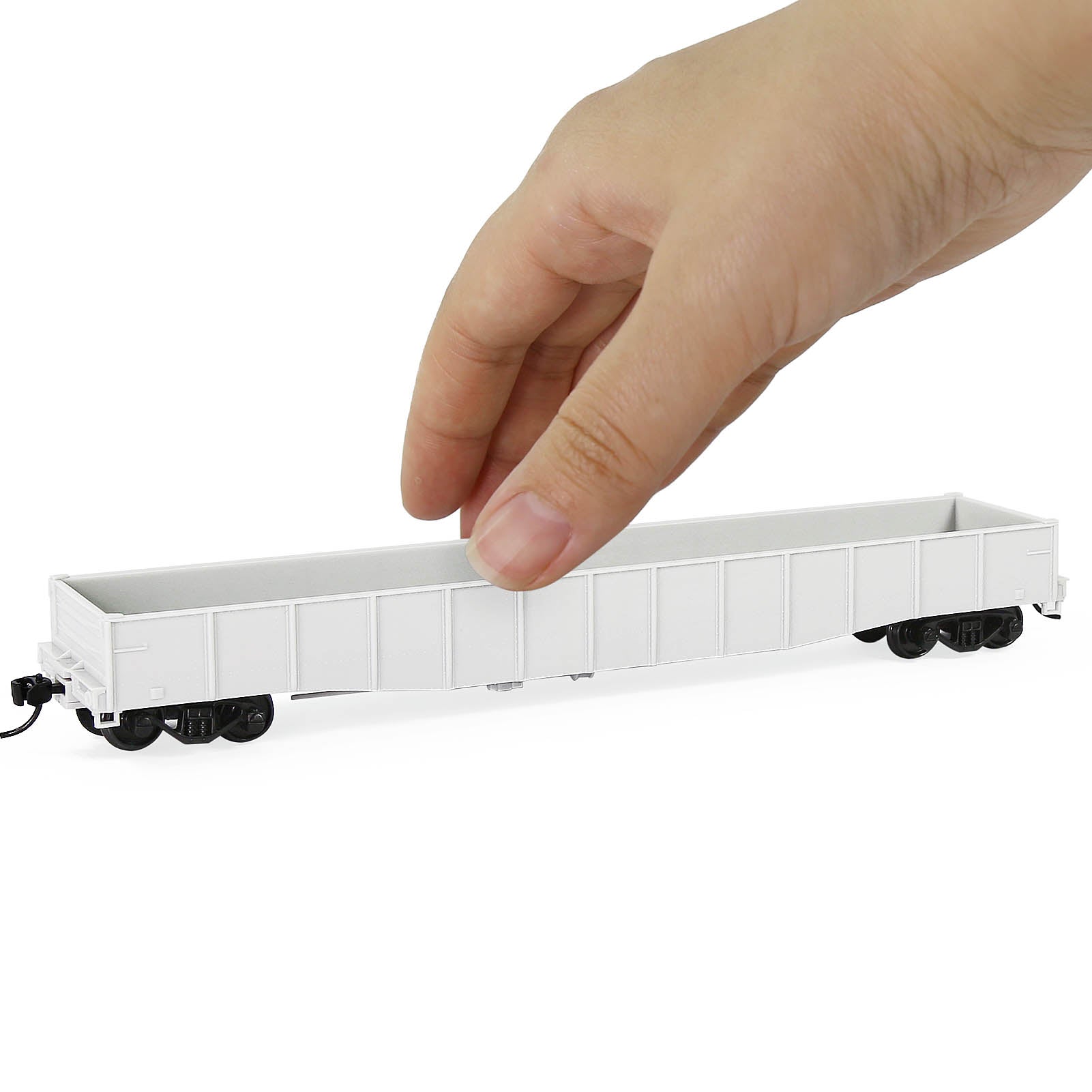 C8743JJ 1 Unit HO Scale 1:87 53ft Low-side Gondola Car Unassembled Wagon Plastic Wheels