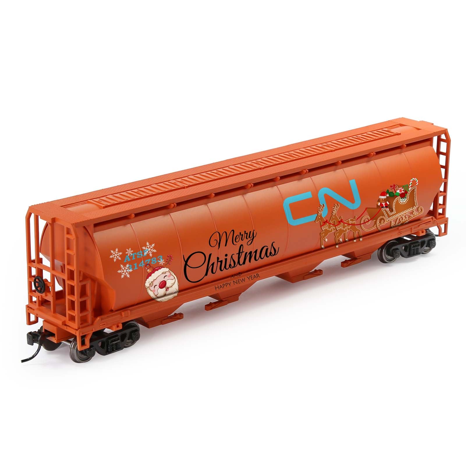C8744 1 Piece HO Scale 1:87 Cylindrical Covered Grain Hopper Car Rolling Stock