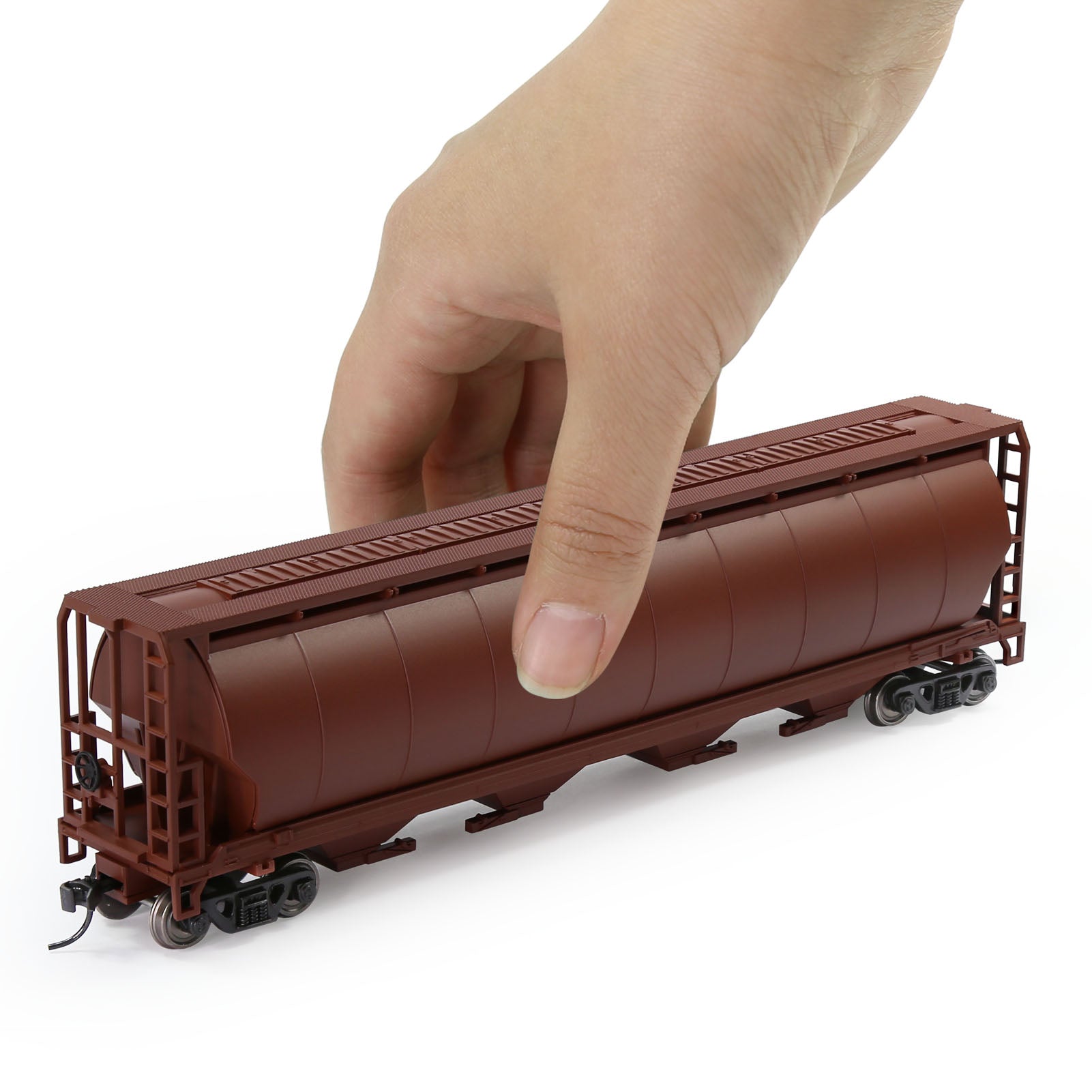 C8744 1 Piece HO Scale 1:87 Cylindrical Covered Grain Hopper Car Rolling Stock