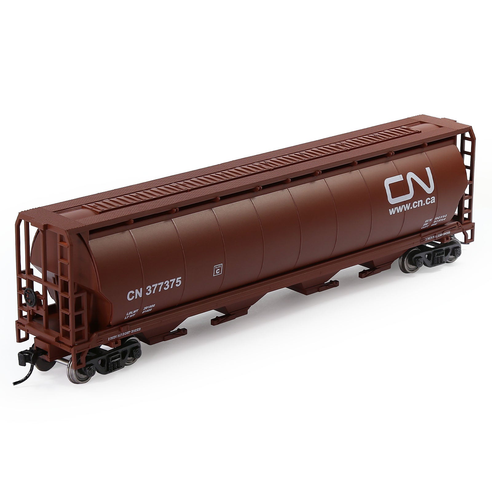 C8744 1 Piece HO Scale 1:87 Cylindrical Covered Grain Hopper Car Rolling Stock