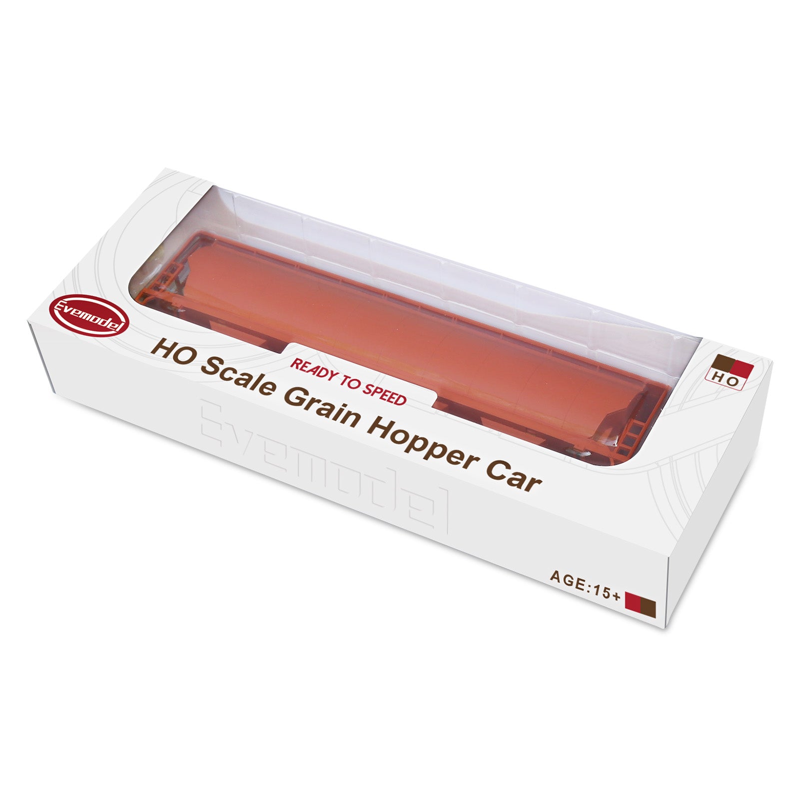 C8744 1 Piece HO Scale 1:87 Cylindrical Covered Grain Hopper Car Rolling Stock