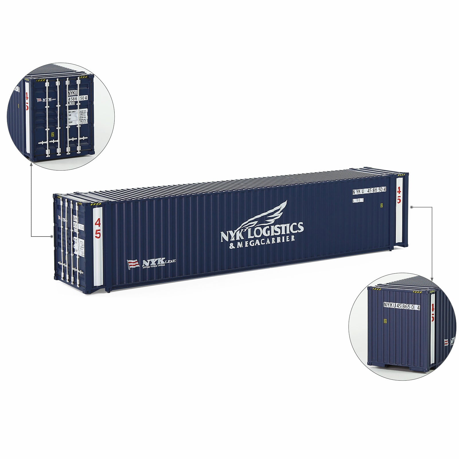 C8745 1pc HO Scale 1:87 Model Shipping Container 45ft Cargo Box
