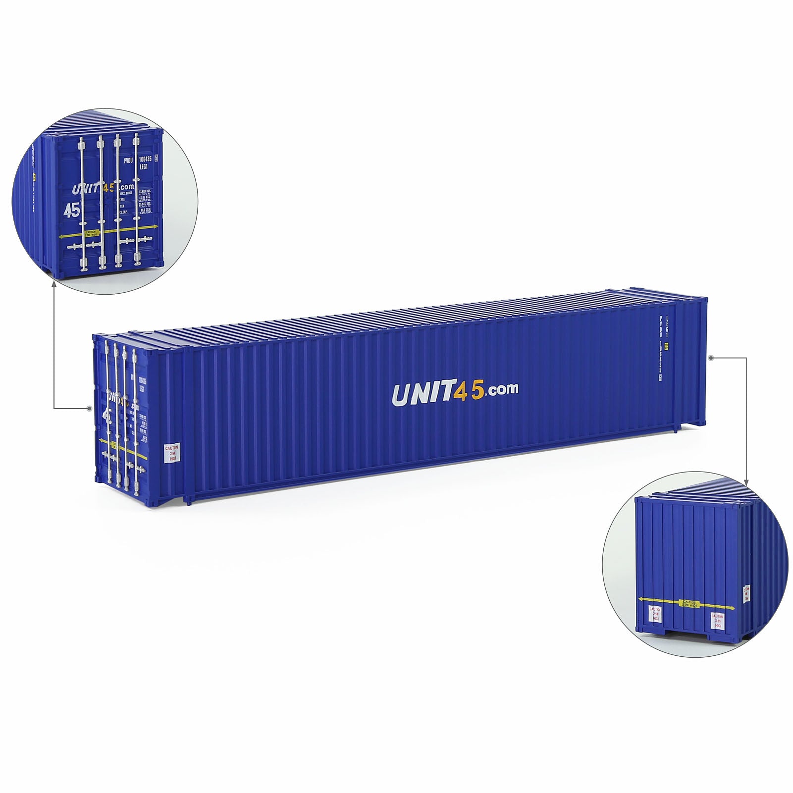 C8745 1pc HO Scale 1:87 Model Shipping Container 45ft Cargo Box