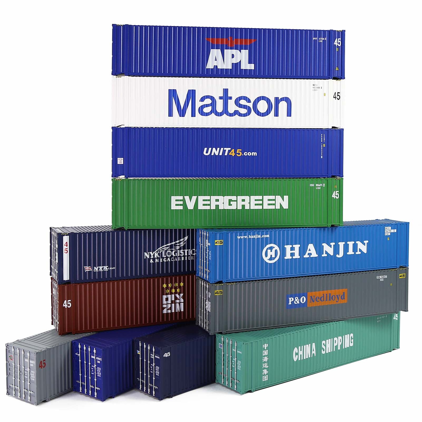 C8745 1pc HO Scale 1:87 Model Shipping Container 45ft Cargo Box
