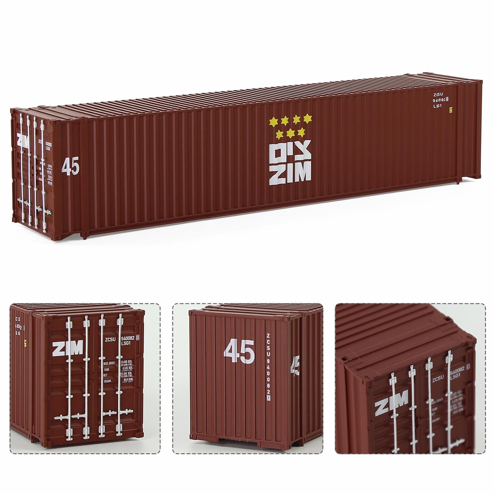 C8745 1pc HO Scale 1:87 Model Shipping Container 45ft Cargo Box