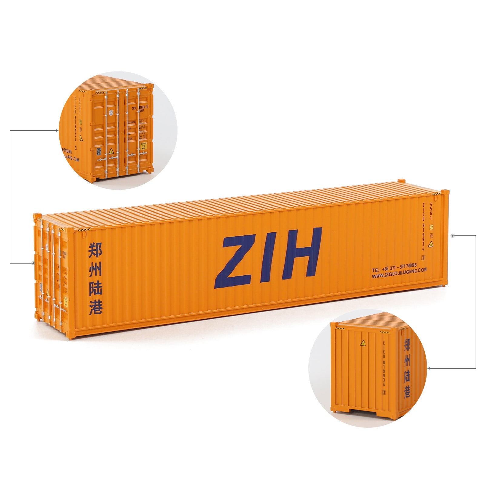 C8746 1pc HO Scale 1:87 40ft Model Container Model Railway