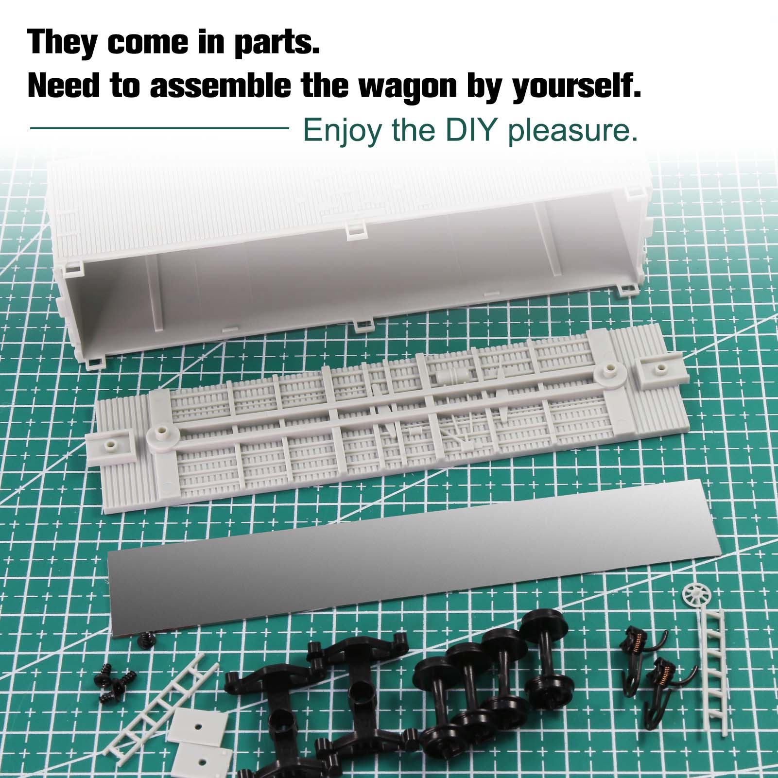 C8747JJ 1 Unit HO Scale 1:87 40ft Wood-side Reefer Unassembled Plastic Wheels