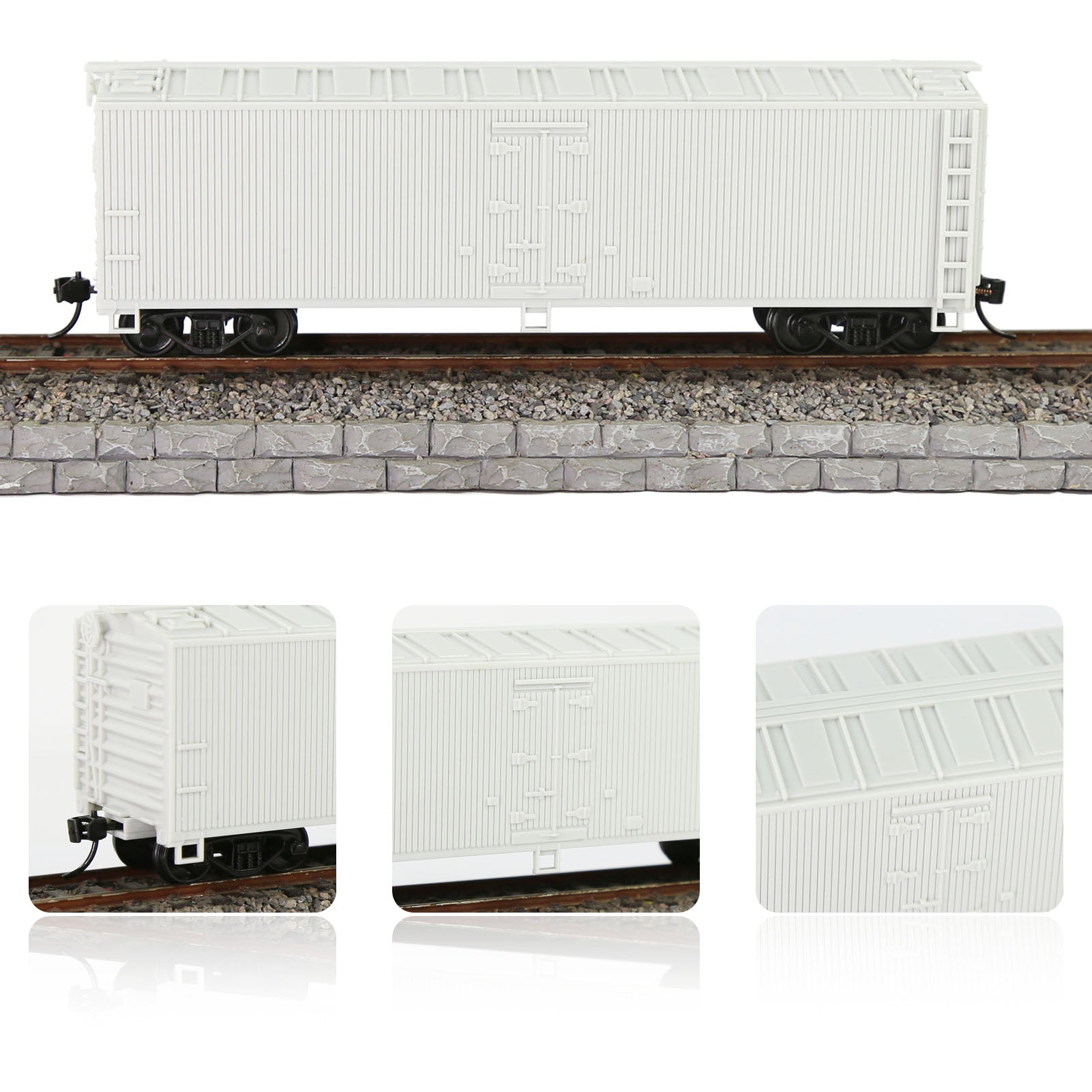 C8747JJ 1 Unit HO Scale 1:87 40ft Wood-side Reefer Unassembled Plastic Wheels