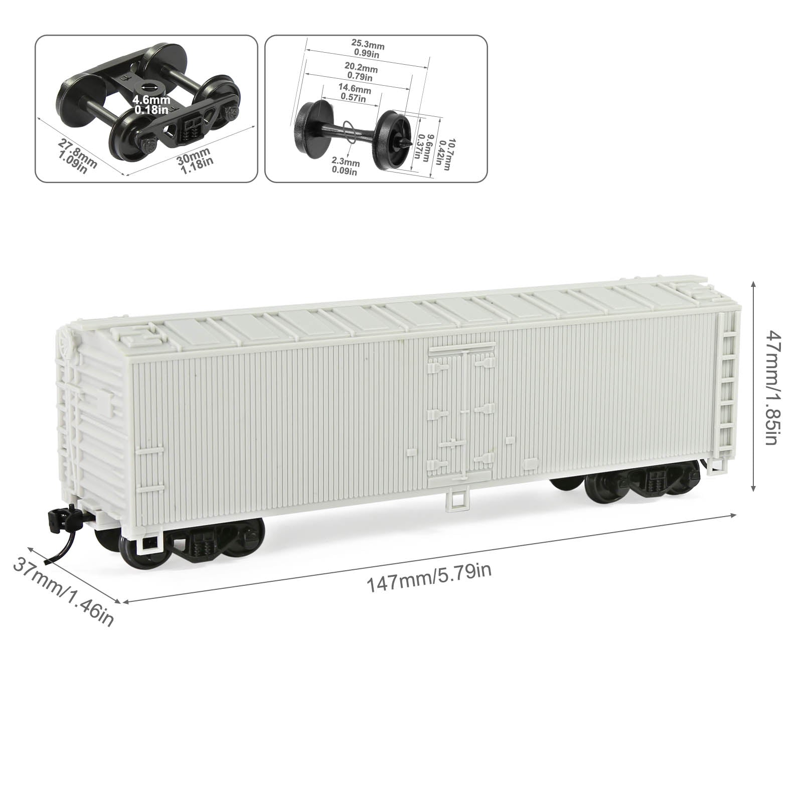 C8747JJ 1 Unit HO Scale 1:87 40ft Wood-side Reefer Unassembled Plastic Wheels