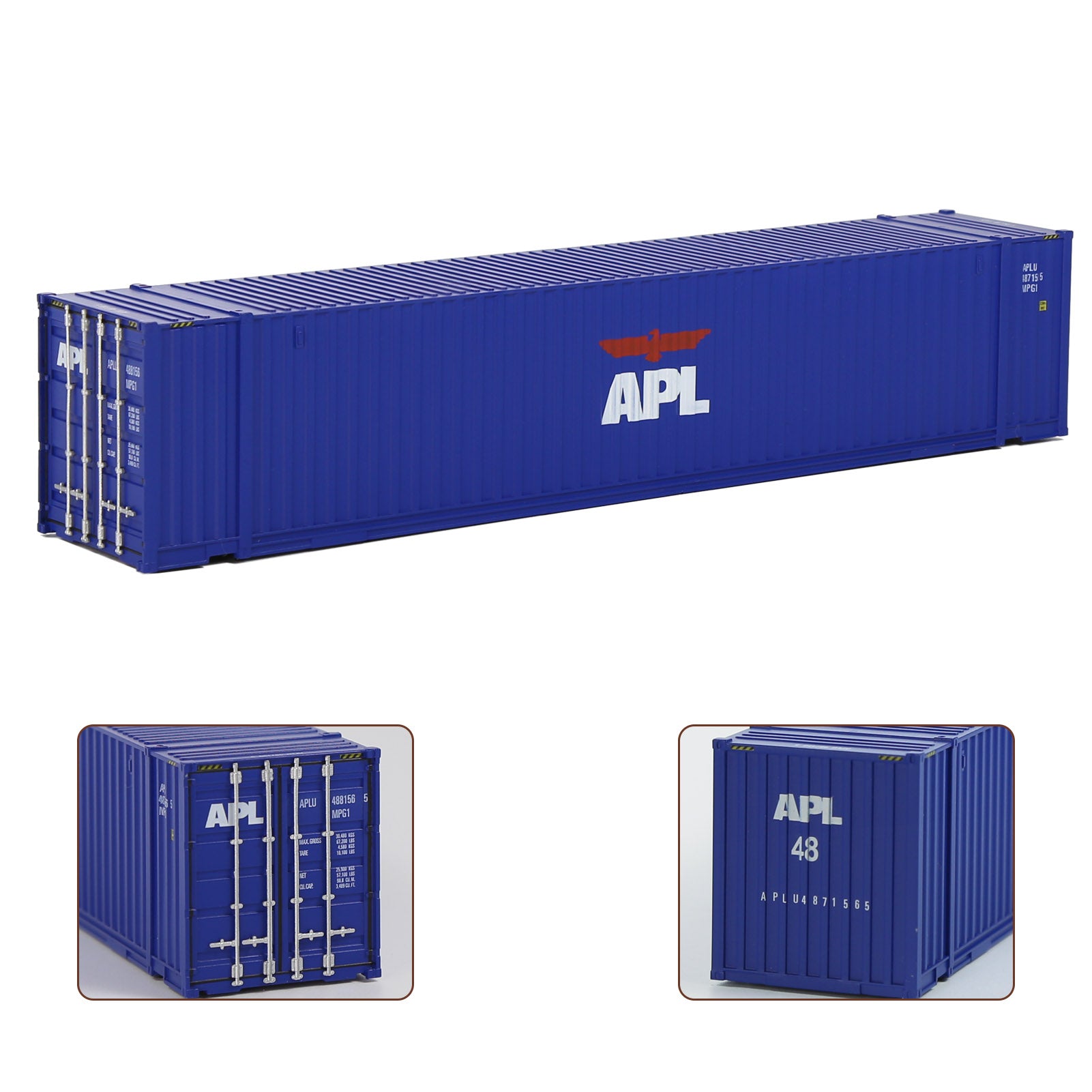 C8748 1pc HO Scale 1:87 48ft Shipping Container