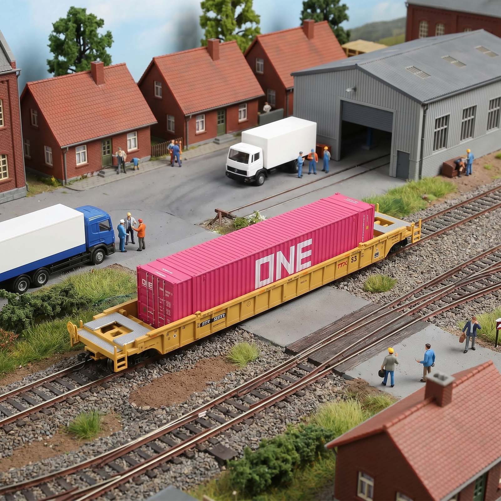 C8748 1pc HO Scale 1:87 48ft Shipping Container