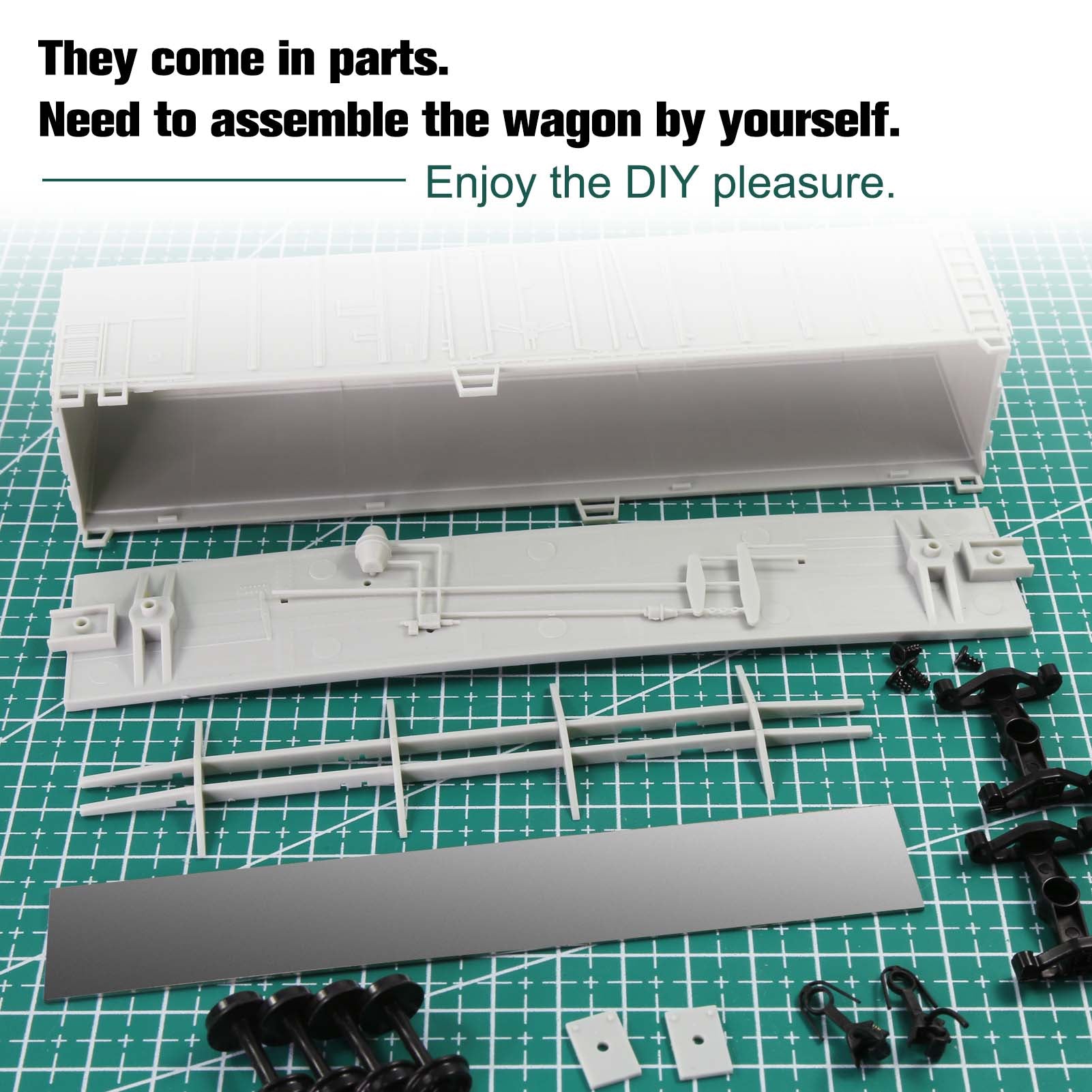 C8750JJ 1 Unit HO Scale 1:87 50' Steel Reefer Unassembled Plastic Wheels for Model Railway