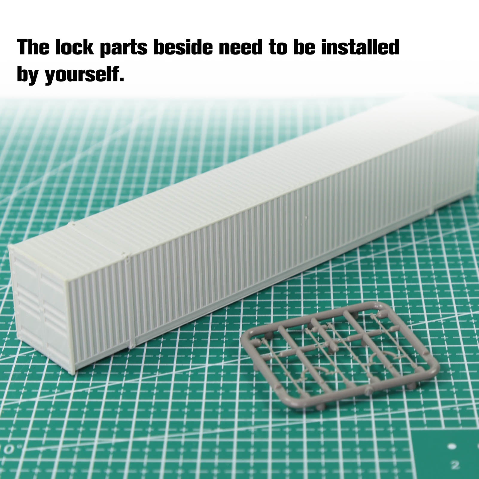 C8753JJ 9pcs HO Scale 1:87 53ft Blank Shipping Container 53' Uncolored Cargo Box