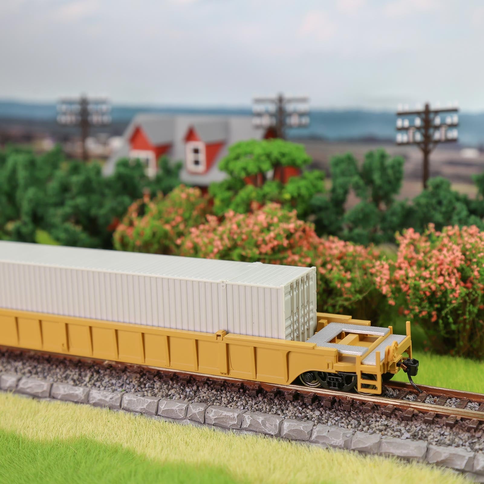 C8753JJ 9pcs HO Scale 1:87 53ft Blank Shipping Container 53' Uncolored Cargo Box