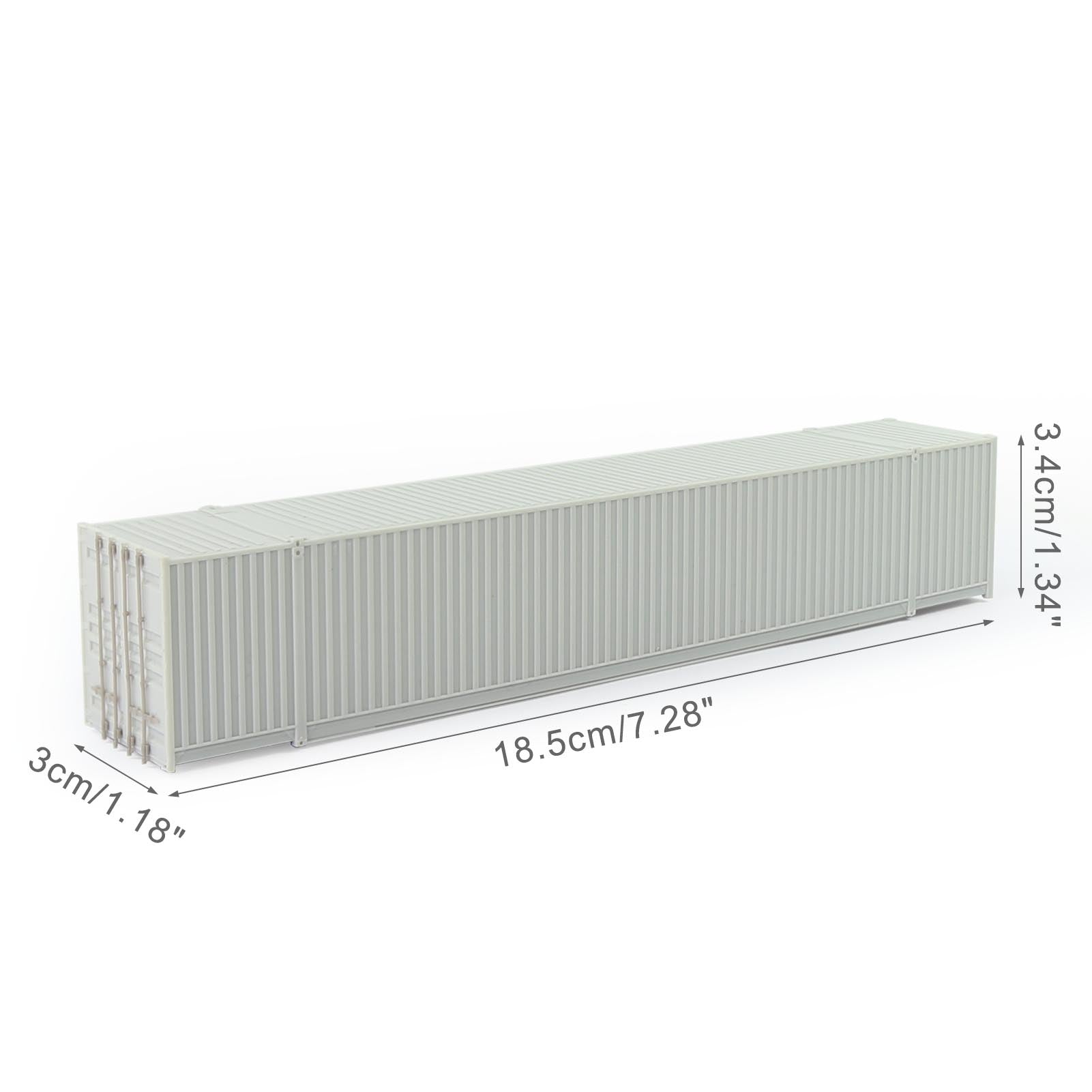 C8753JJ 9pcs HO Scale 1:87 53ft Blank Shipping Container 53' Uncolored Cargo Box