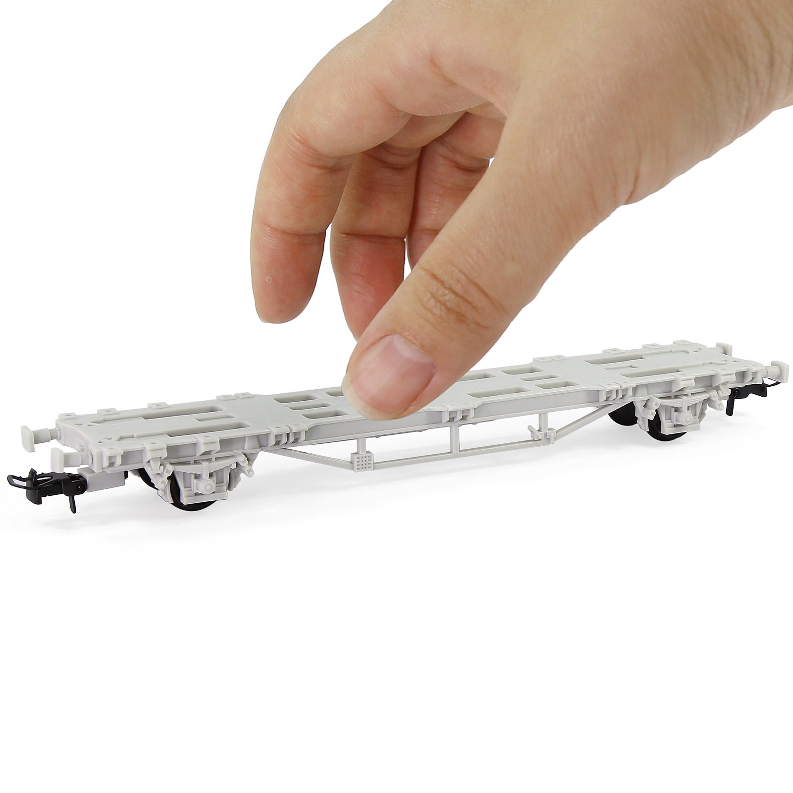 C8761JJ 1 Unit HO Scale 1:87 Model Trains EU Flat Car Disassembled Plastic Wheels