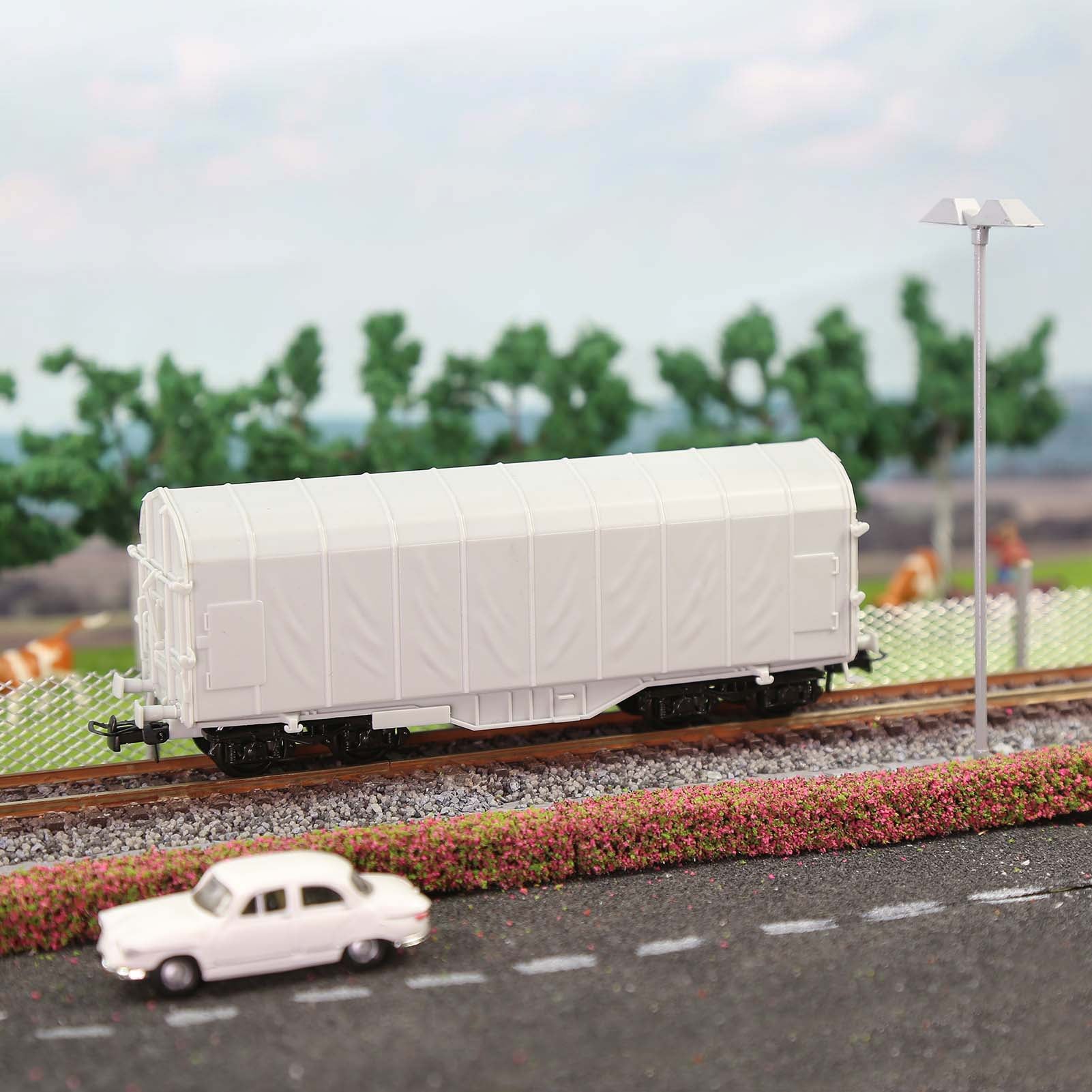 C8762JJ 1 Unit HO Scale 1:87 Blank Disassembled Covered Coil Wagon Model Trains