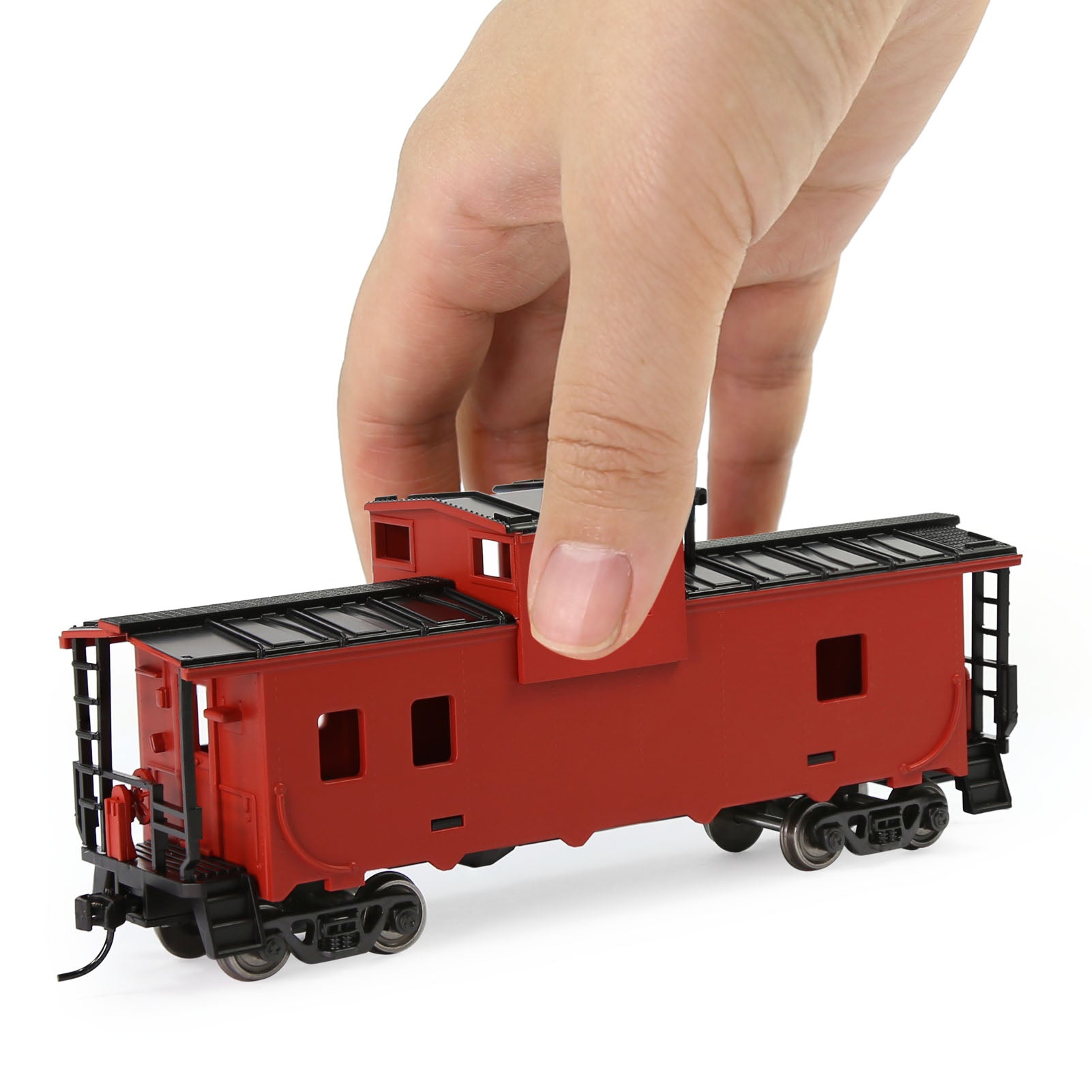C8763 1pc HO Scale 1:87 Well Painted Unlettered HO Scale 36' Wide Vision Caboose Wagons