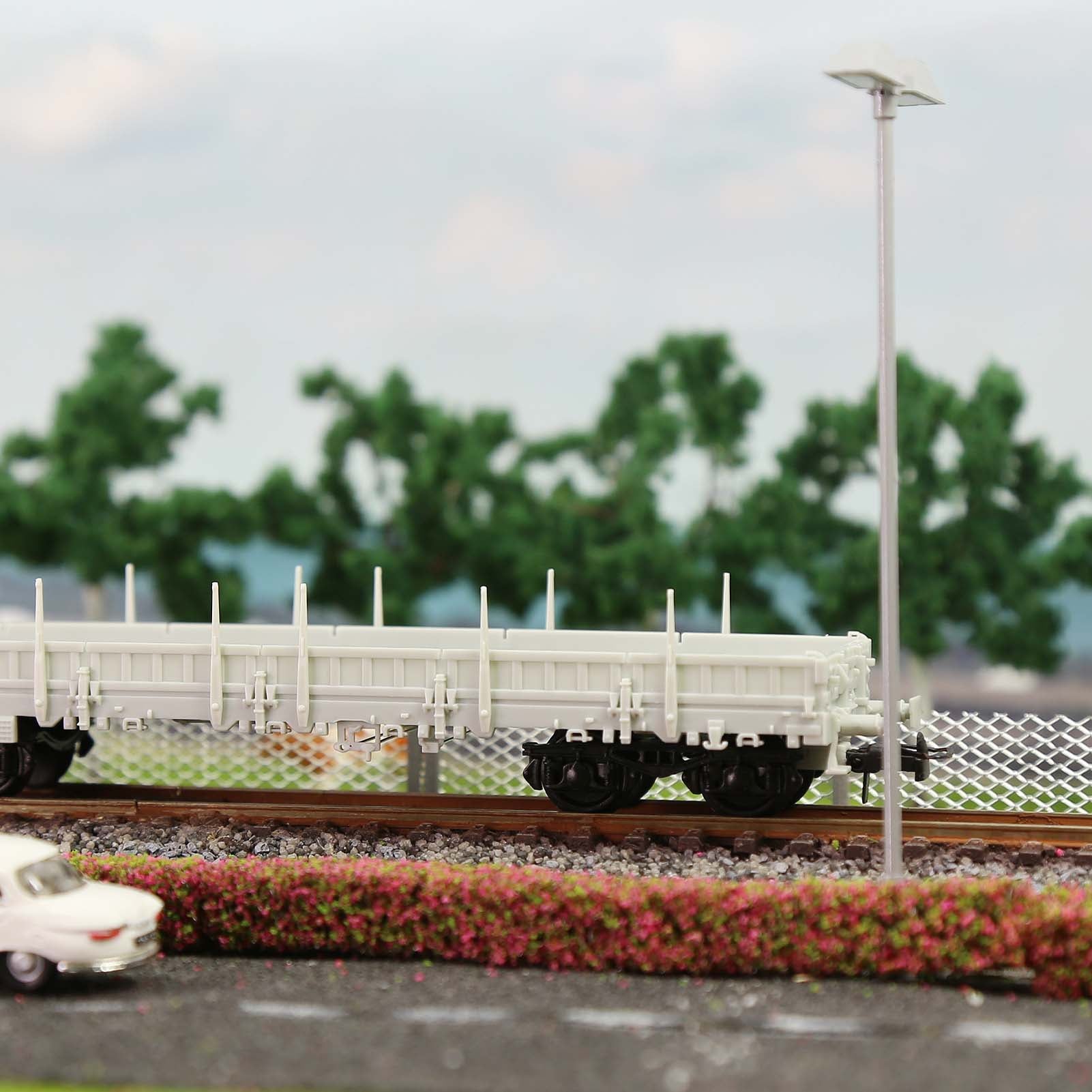 C8764JJ 1pc HO Scale 1:87 Blank Unpainted Unassembled 40' Low-side Flat Car DIY