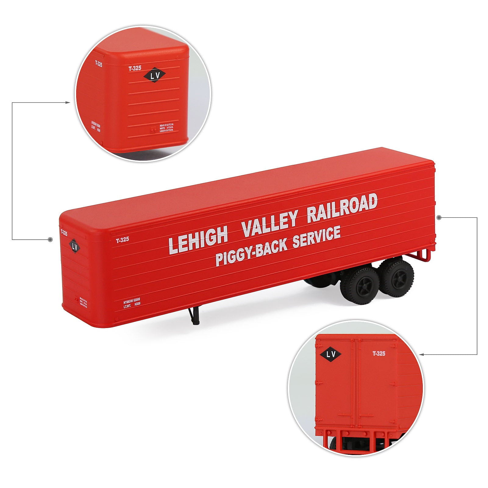 C8765 1 Piece HO Scale 1:87 Model Trailer for Railway Tractor