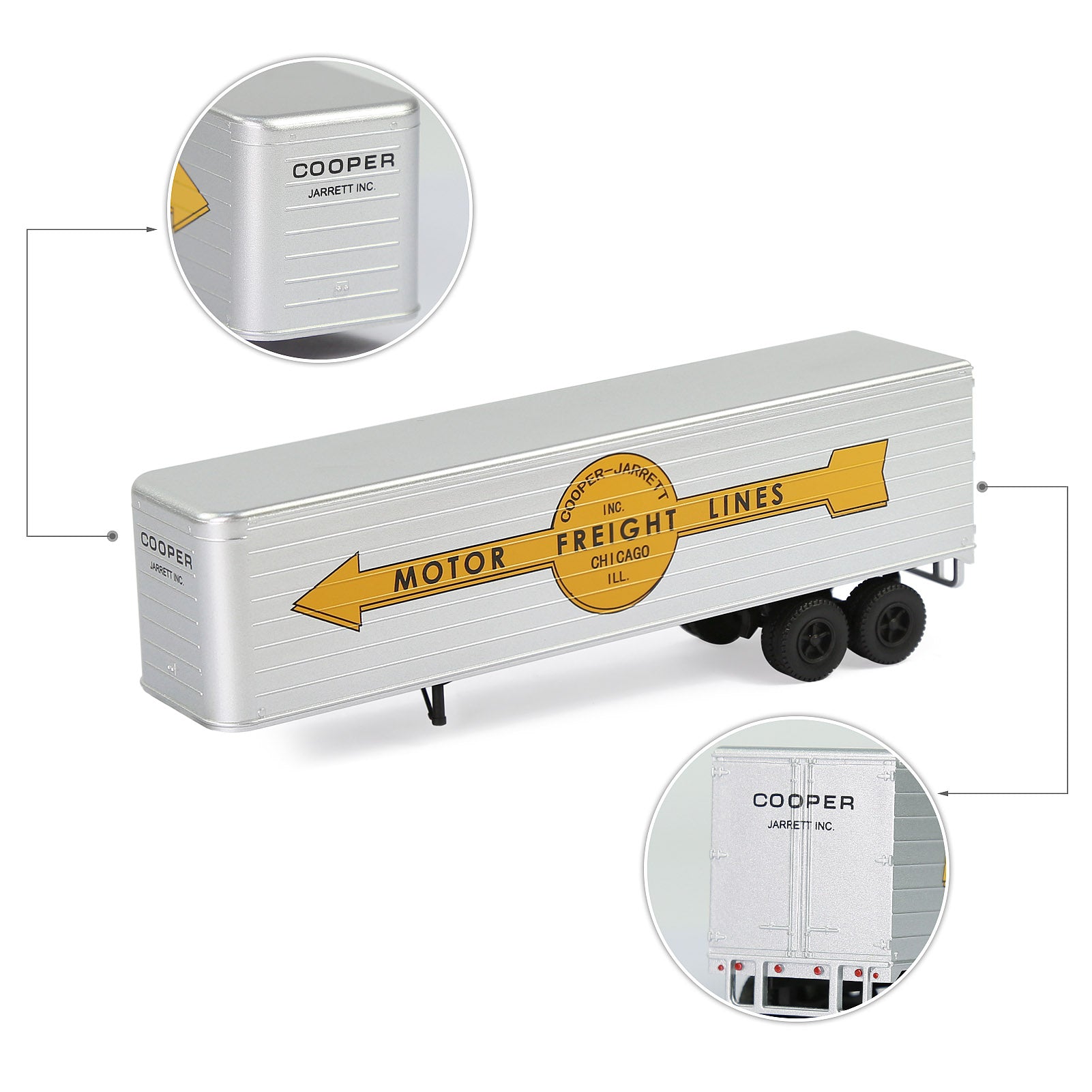 C8765 1 Piece HO Scale 1:87 Model Trailer for Railway Tractor