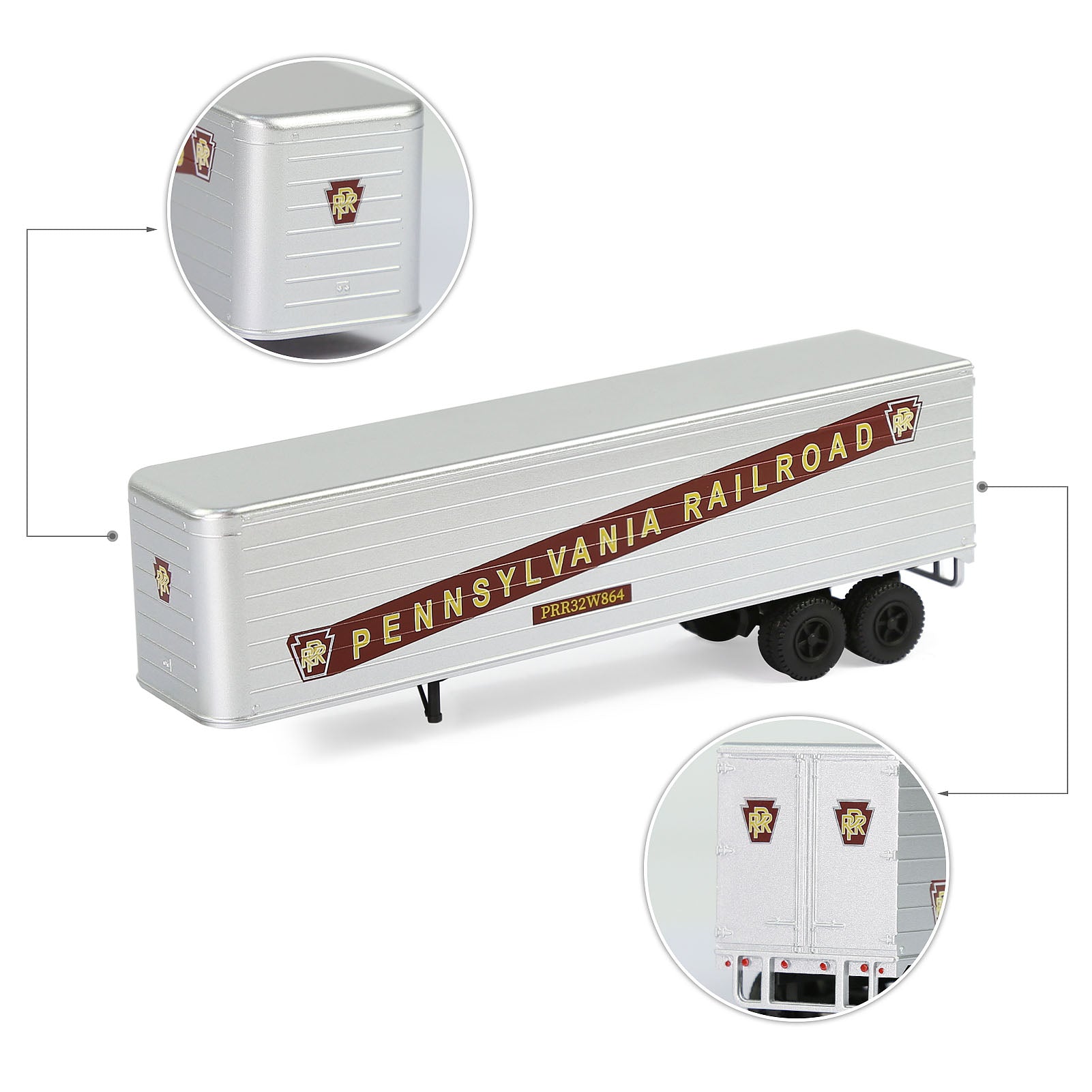 C8765 1 Piece HO Scale 1:87 Model Trailer for Railway Tractor