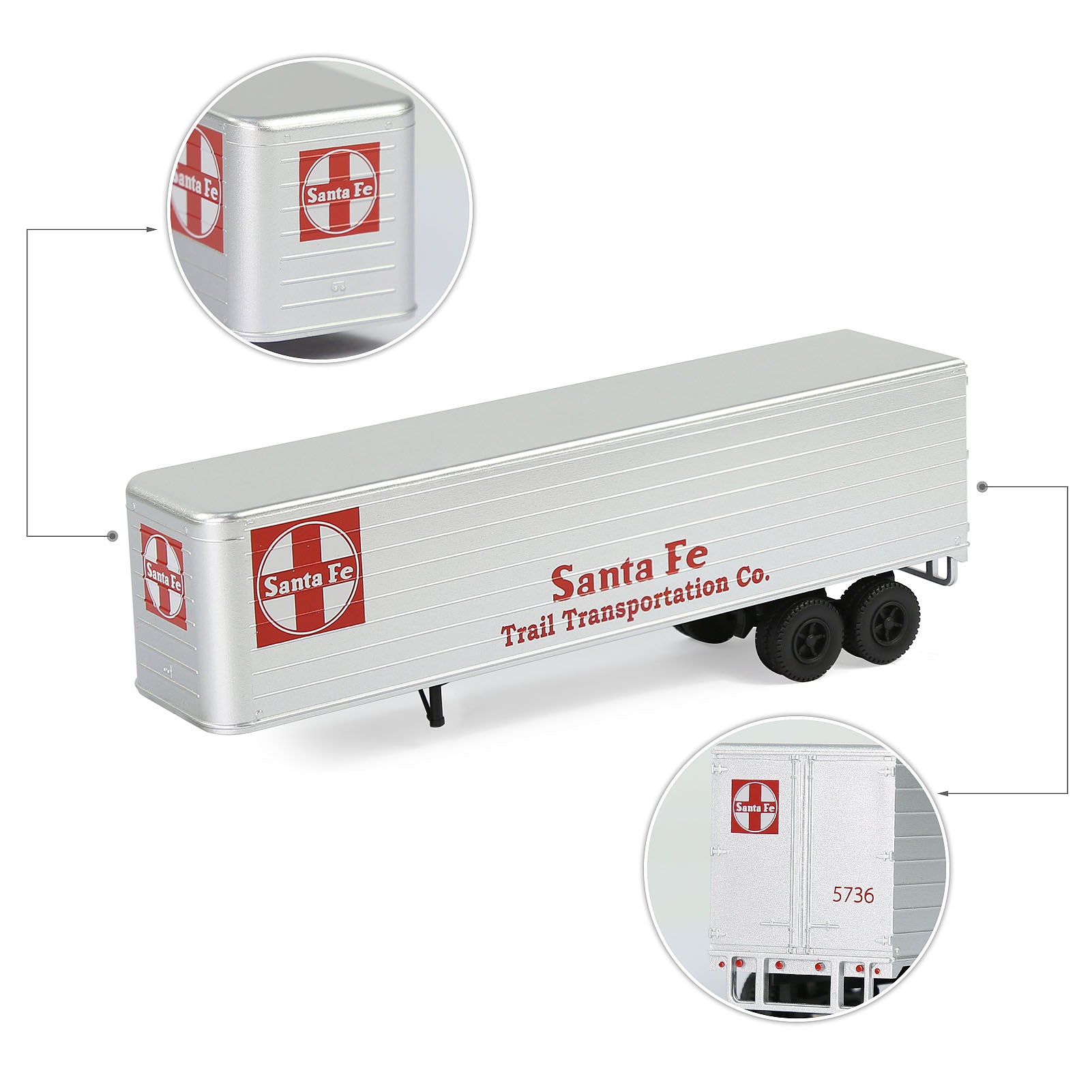 C8765 1 Piece HO Scale 1:87 Model Trailer for Railway Tractor