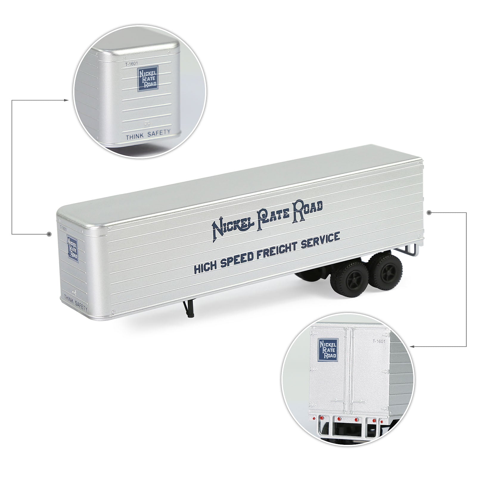 C8765 1 Piece HO Scale 1:87 Model Trailer for Railway Tractor